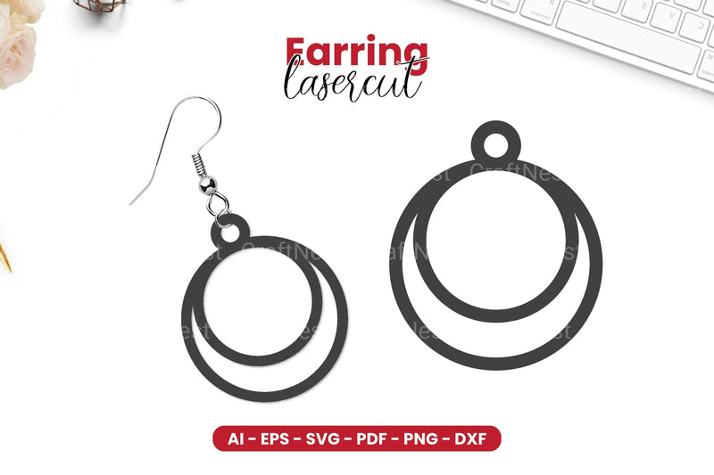 Earring Lasercut SVG Bundle - 62 Designs - CraftNest - Digital Crafting and Art