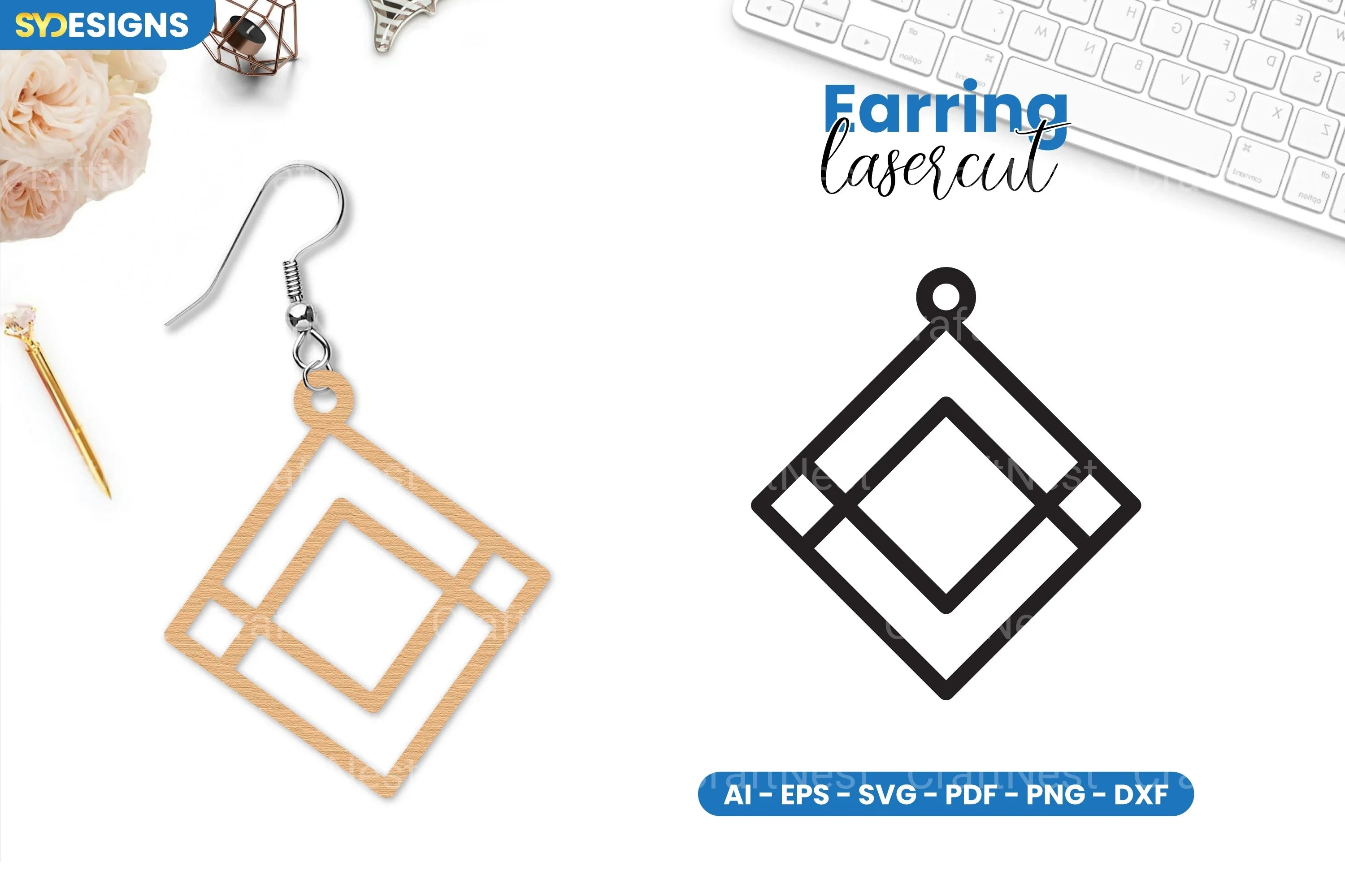 Earring Lasercut SVG Bundle - CraftNest - Digital Crafting and Art