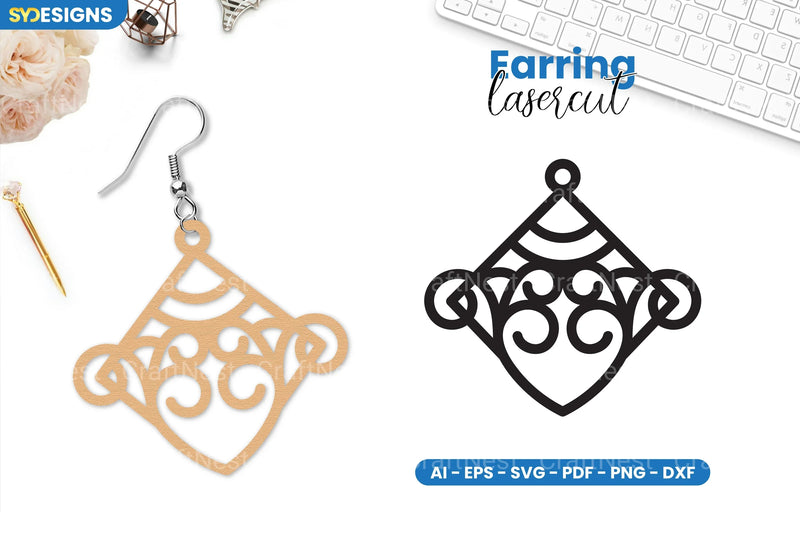 Earring Lasercut SVG Bundle - CraftNest - Digital Crafting and Art