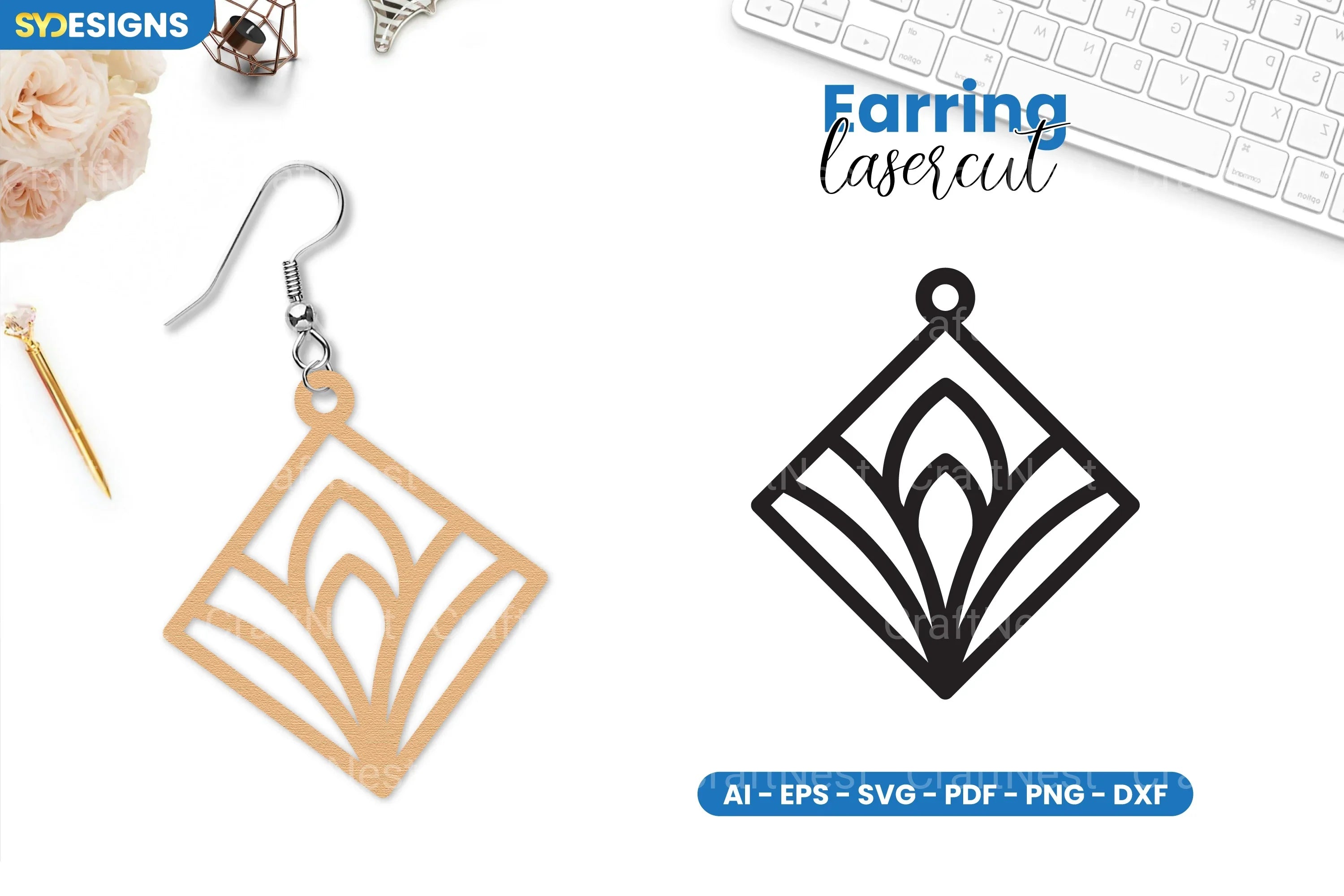 Earring Lasercut SVG Bundle - CraftNest - Digital Crafting and Art