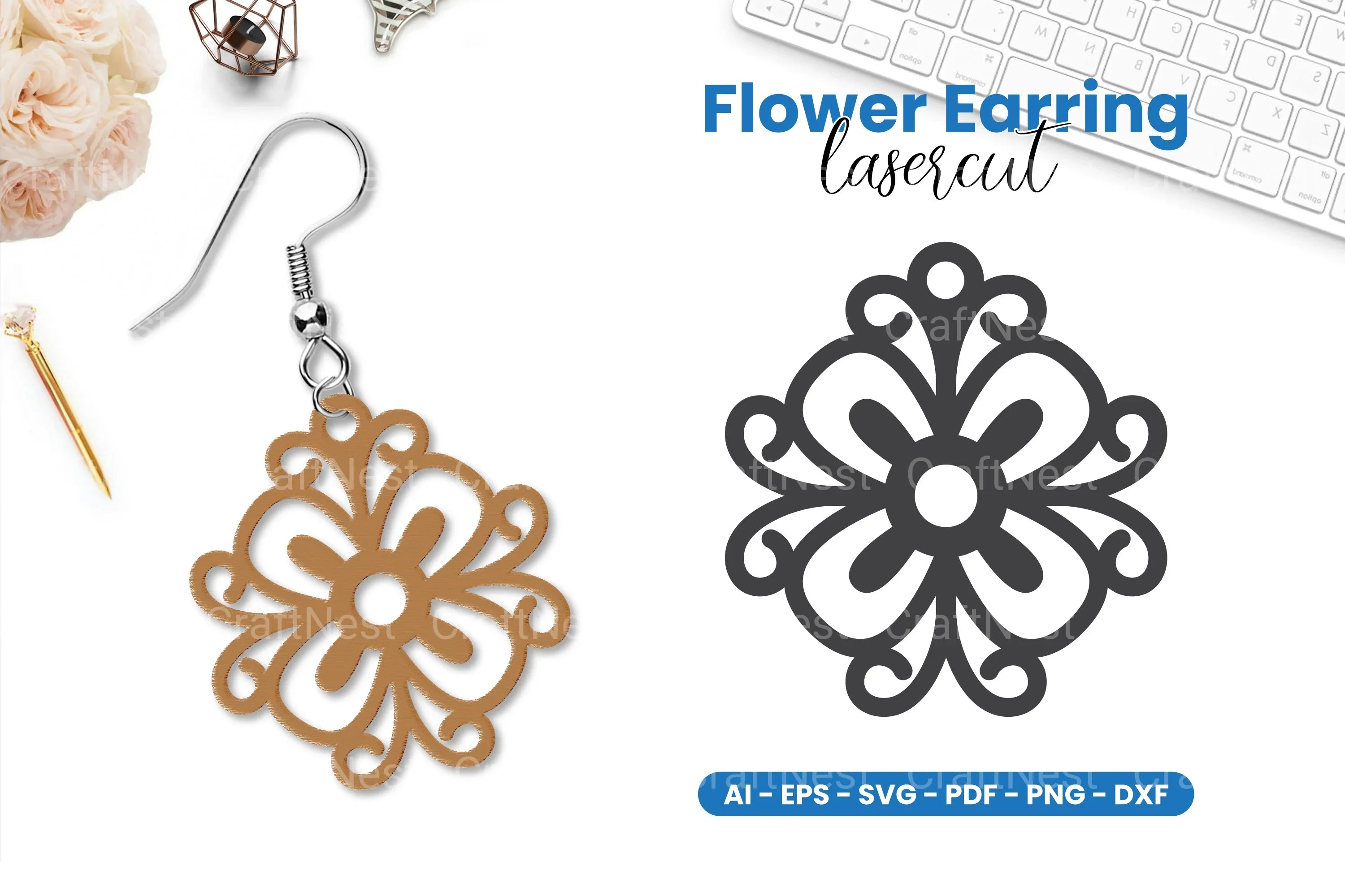 Earring Lasercut SVG Bundle - CraftNest - Digital Crafting and Art