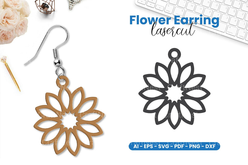 Earring Lasercut SVG Bundle - CraftNest - Digital Crafting and Art