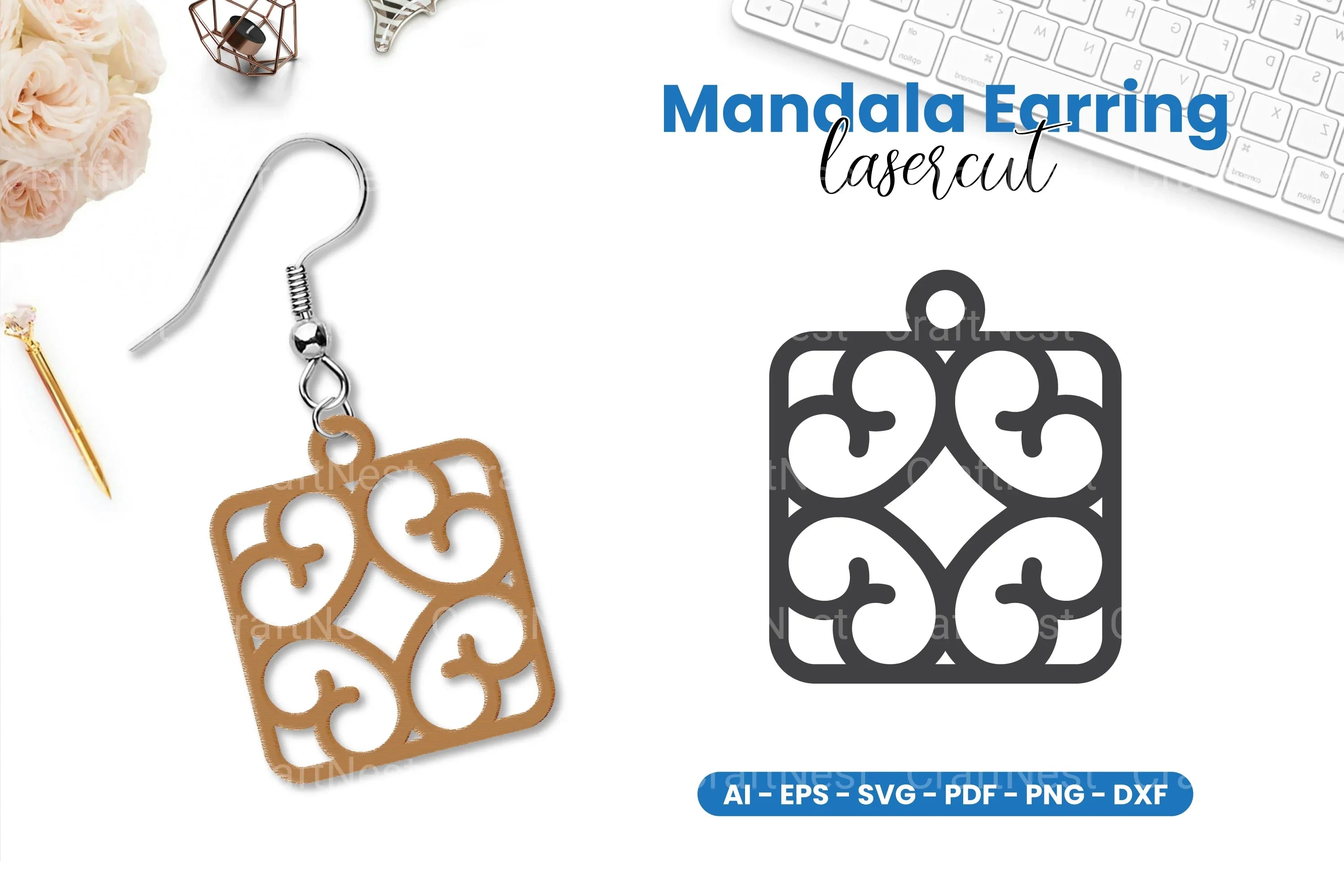 Earring Lasercut SVG Bundle - 114 Designs - CraftNest - Digital Crafting and Art
