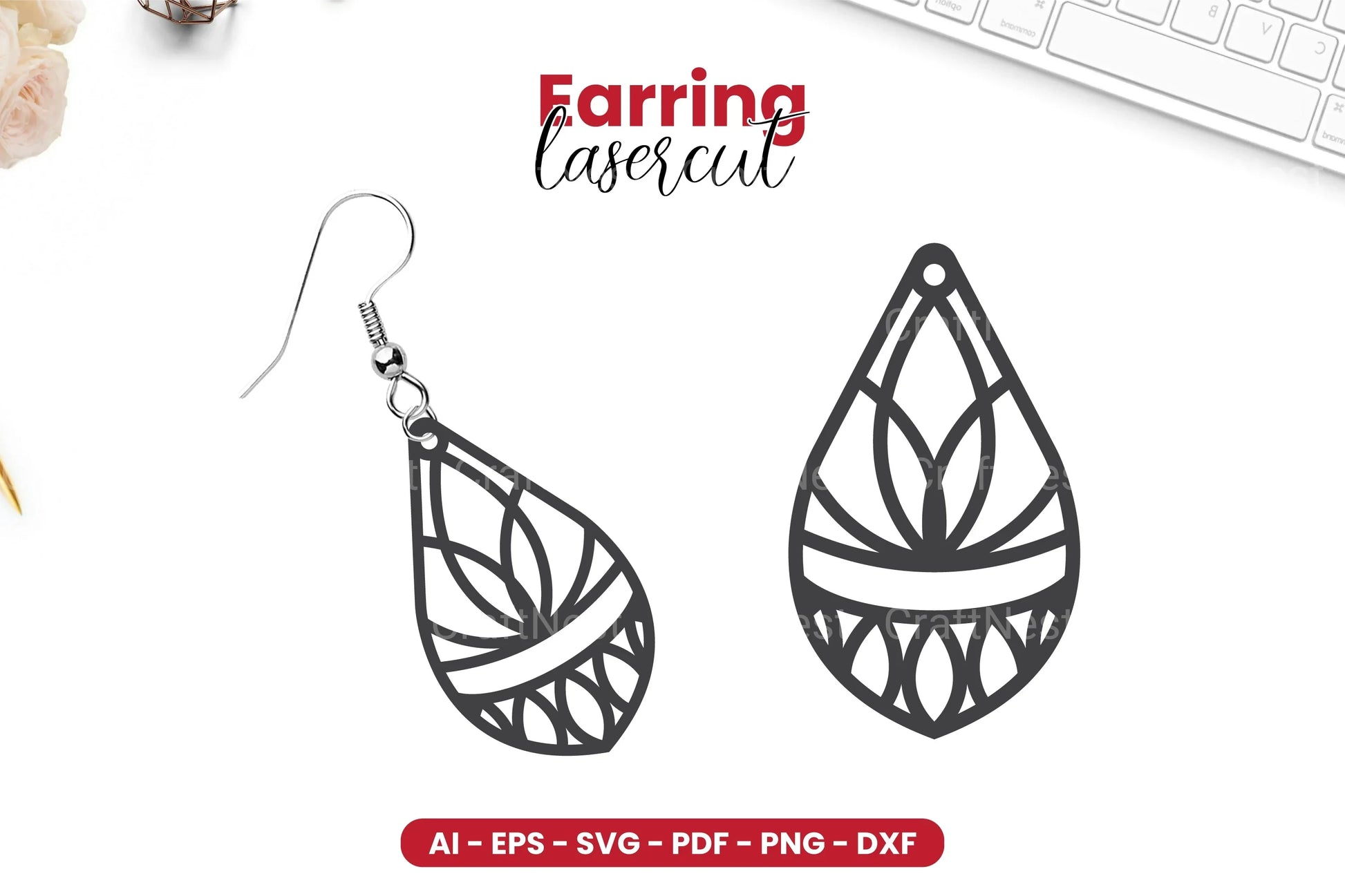 Earring Lasercut SVG Bundle - CraftNest - Digital Crafting and Art