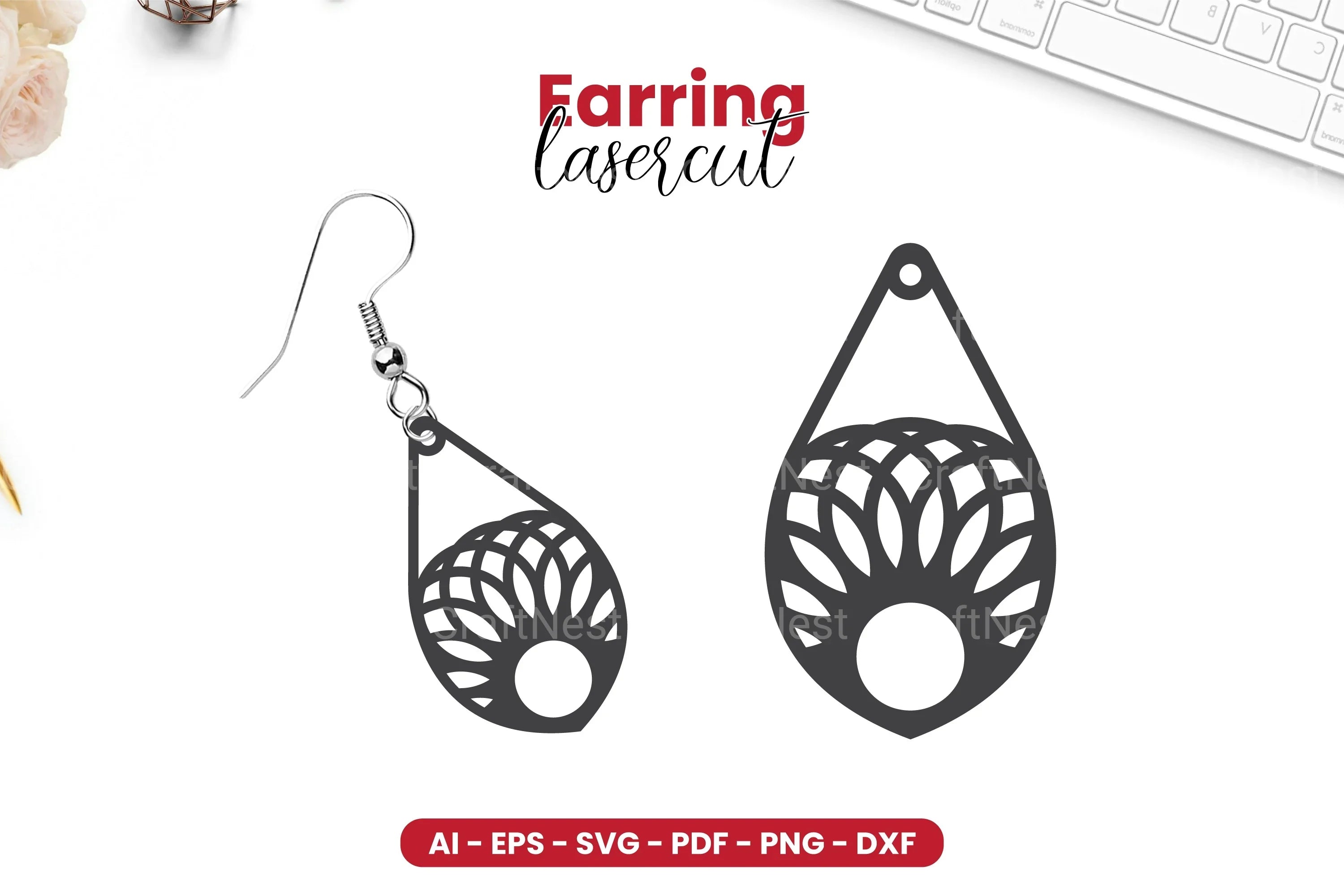 Earring Lasercut SVG Bundle - 75 Designs - CraftNest - Digital Crafting and Art