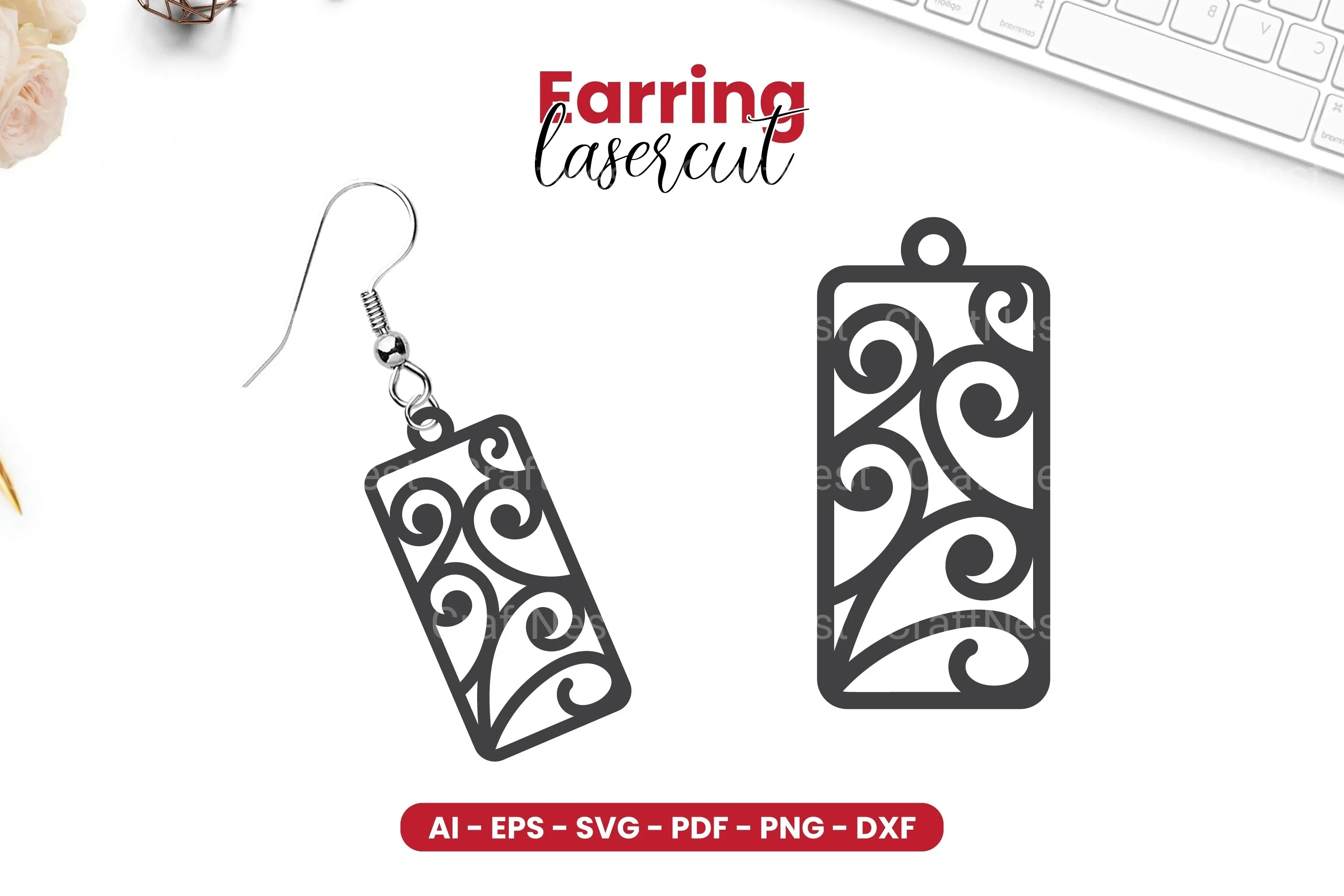 Earring Lasercut SVG Bundle - CraftNest - Digital Crafting and Art