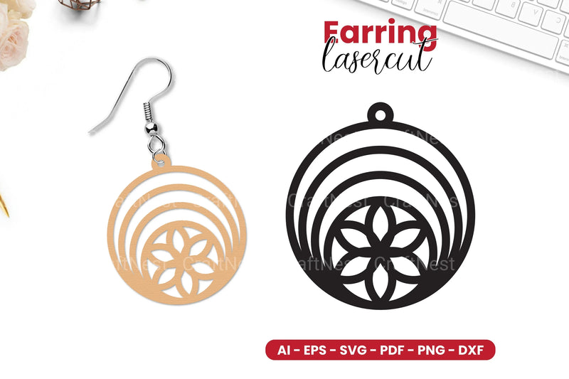 Earring Lasercut SVG Bundle - CraftNest - Digital Crafting and Art