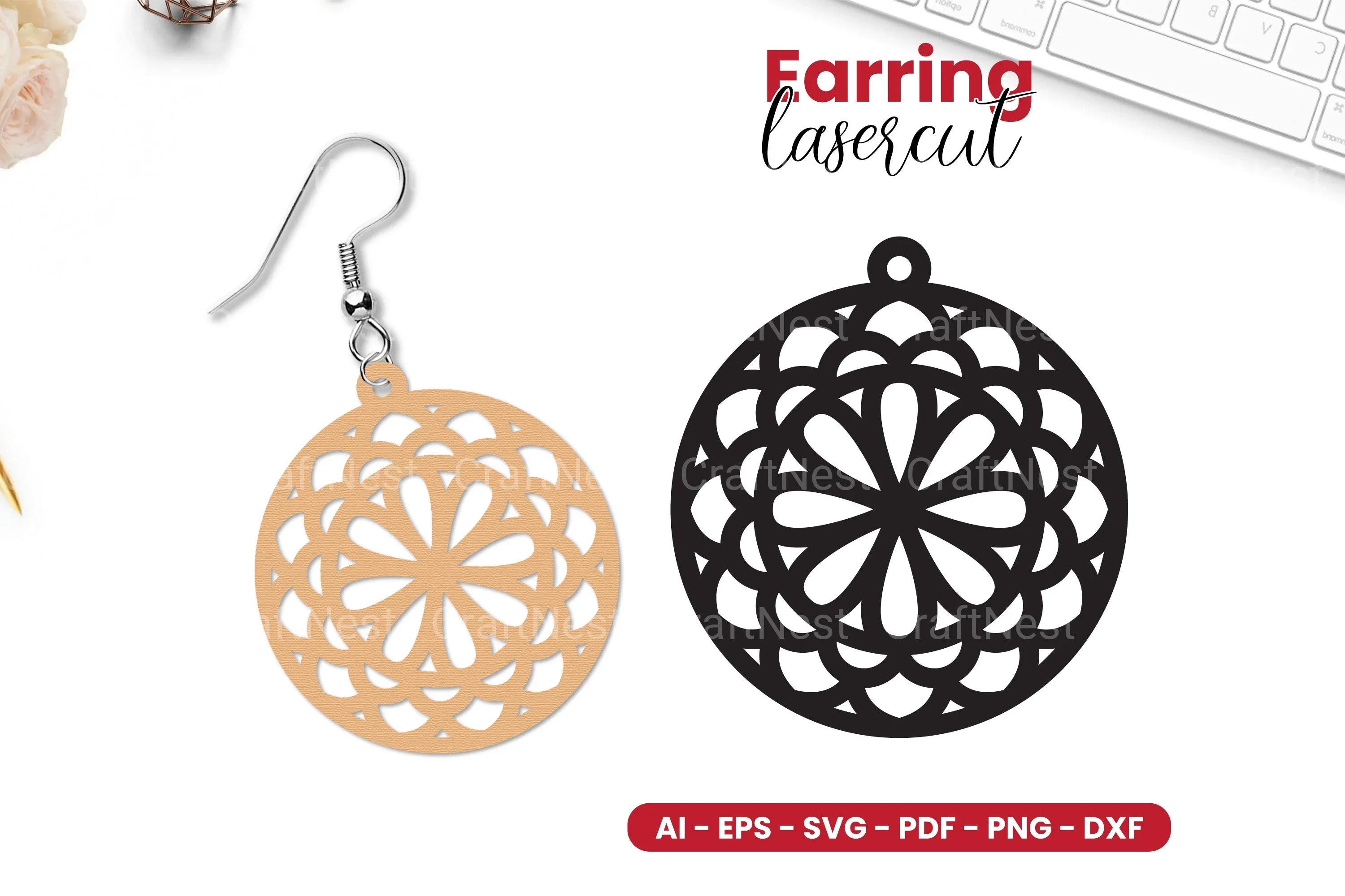Earring Lasercut SVG Bundle - CraftNest - Digital Crafting and Art