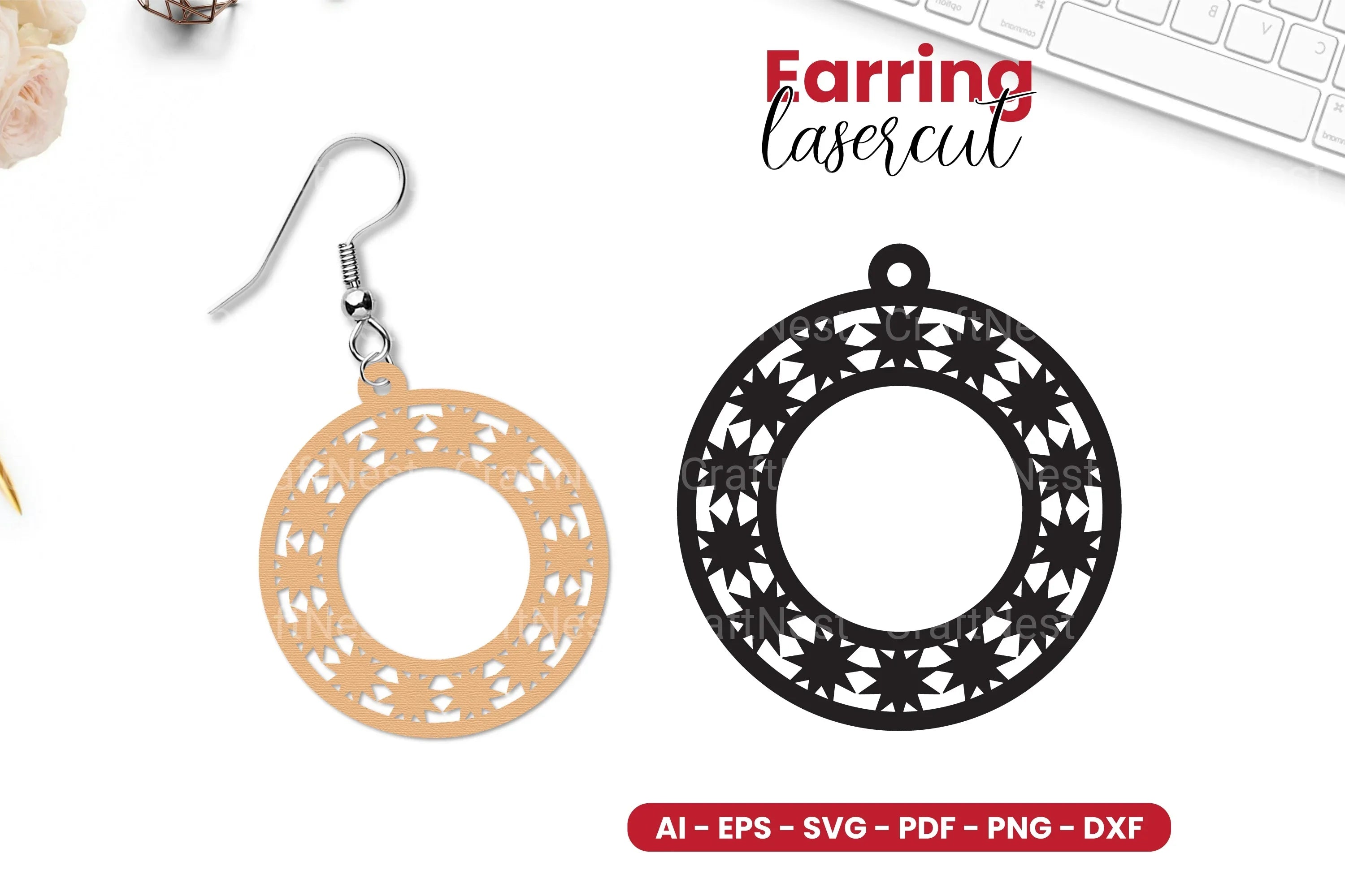 Earring Lasercut SVG Bundle - 86 Designs Clipart Bundle - CraftNest - Digital Crafting and Art
