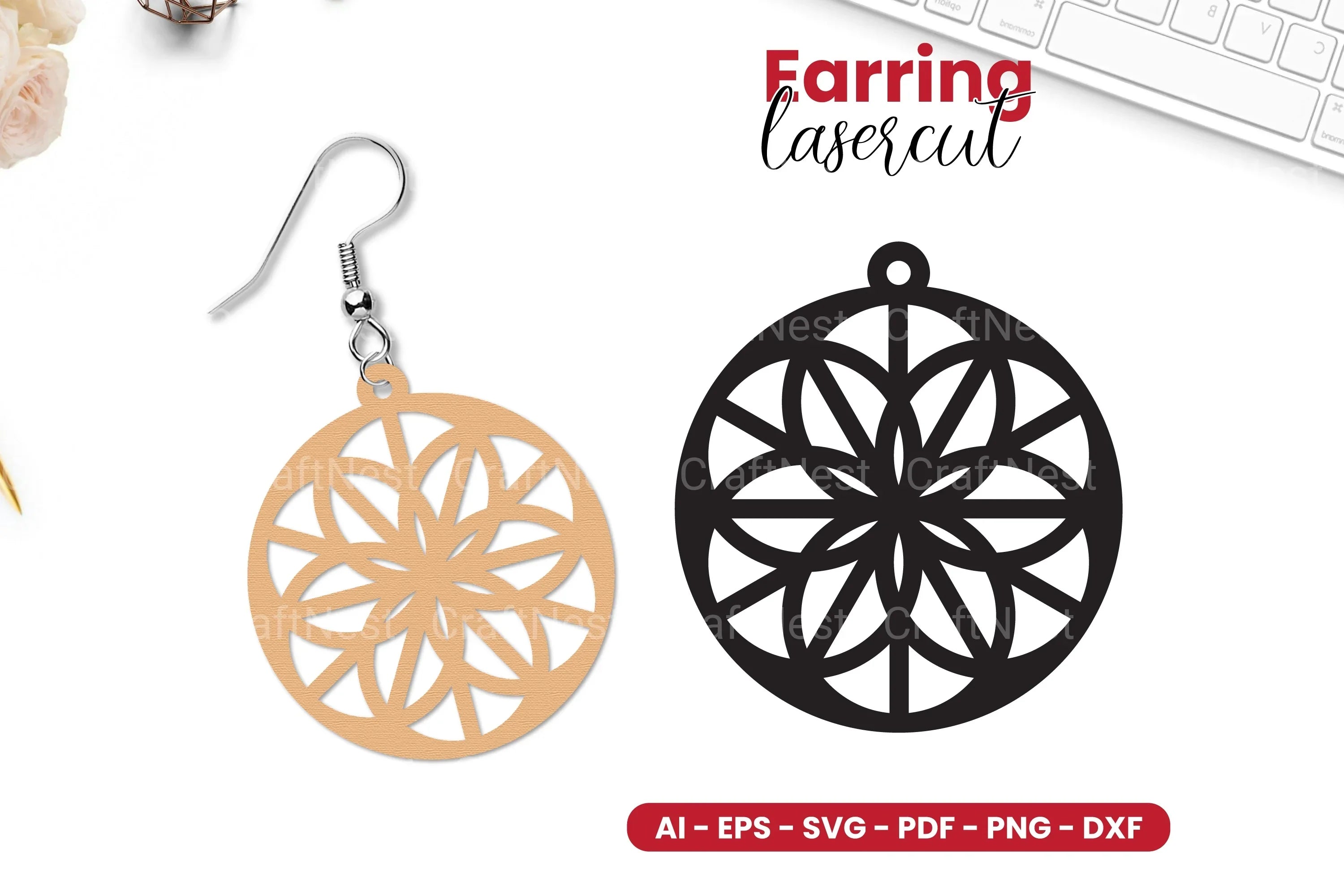 Earring Lasercut SVG Bundle - CraftNest - Digital Crafting and Art