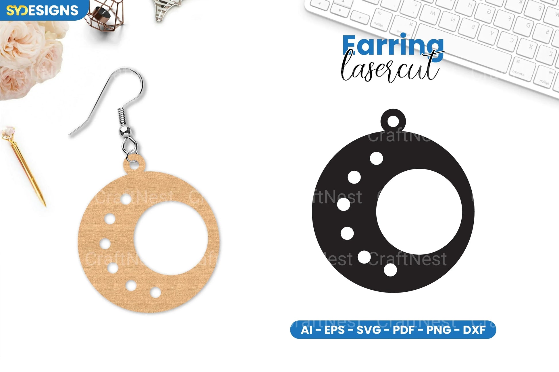 Earring Lasercut SVG Bundle - CraftNest - Digital Crafting and Art