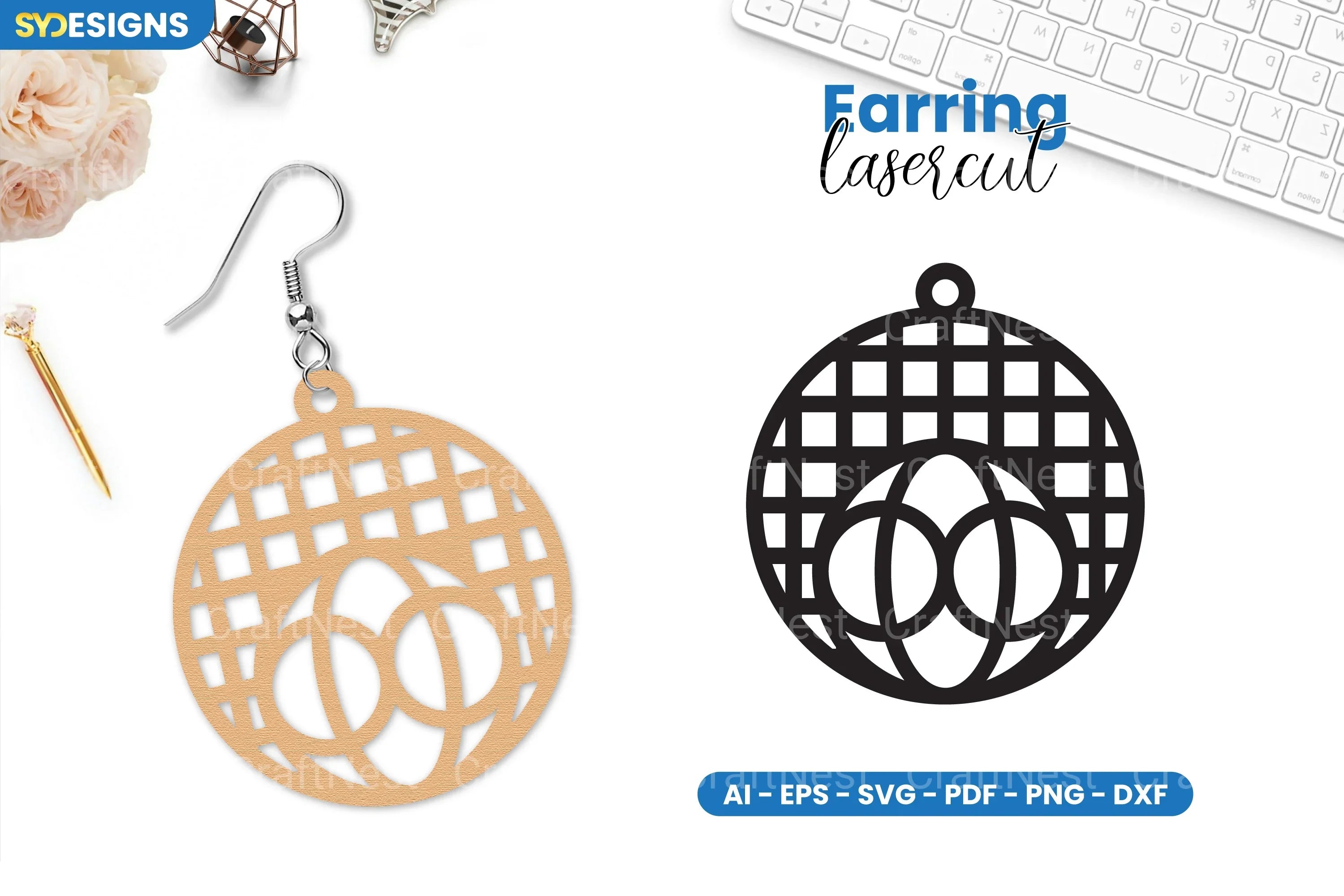 Earring Lasercut SVG Bundle - 95 Designs Clipart Bundle - CraftNest - Digital Crafting and Art