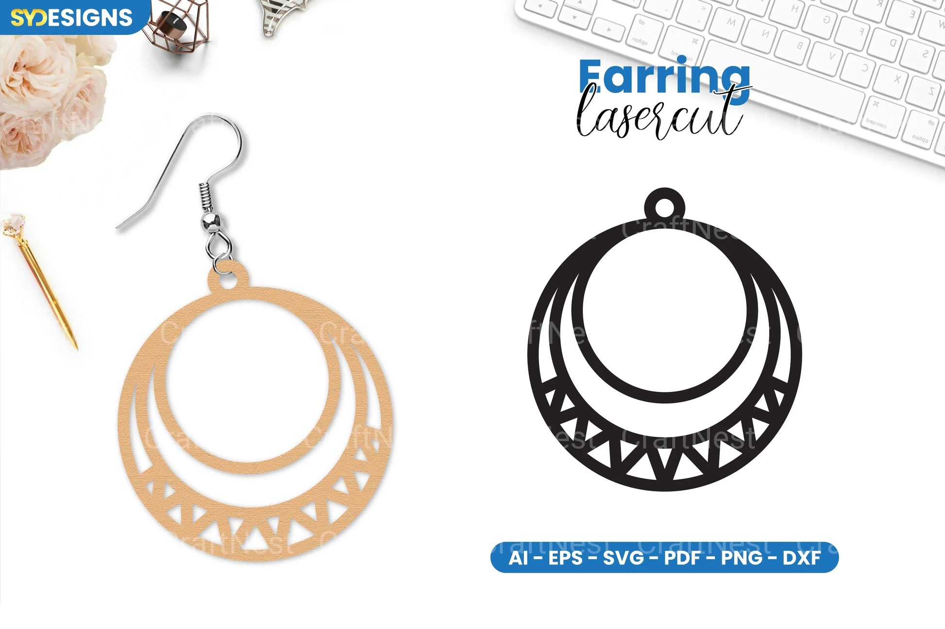 Earring Lasercut SVG Bundle - 98 Designs - CraftNest - Digital Crafting and Art