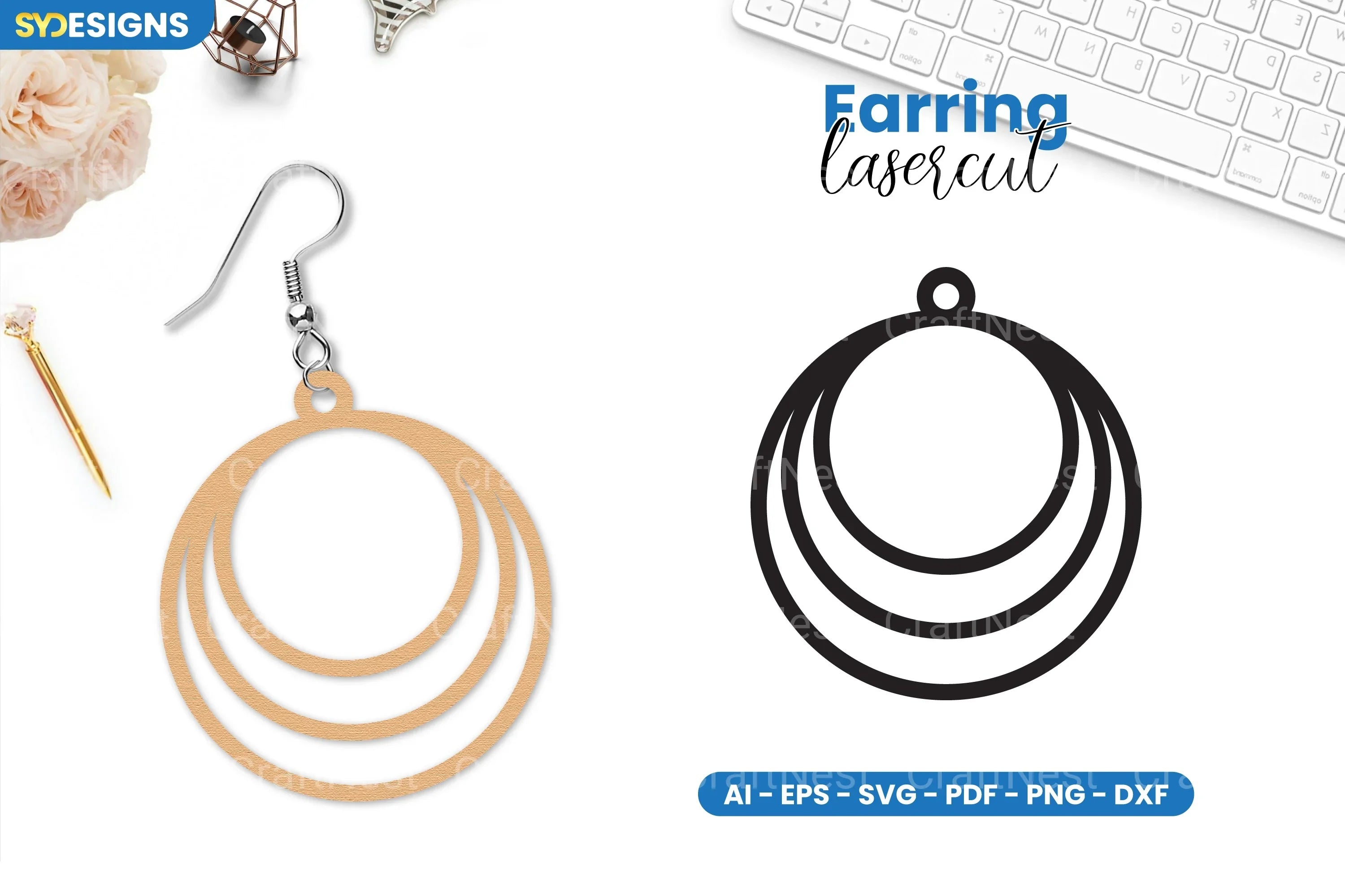 Earring Lasercut SVG Bundle - CraftNest - Digital Crafting and Art