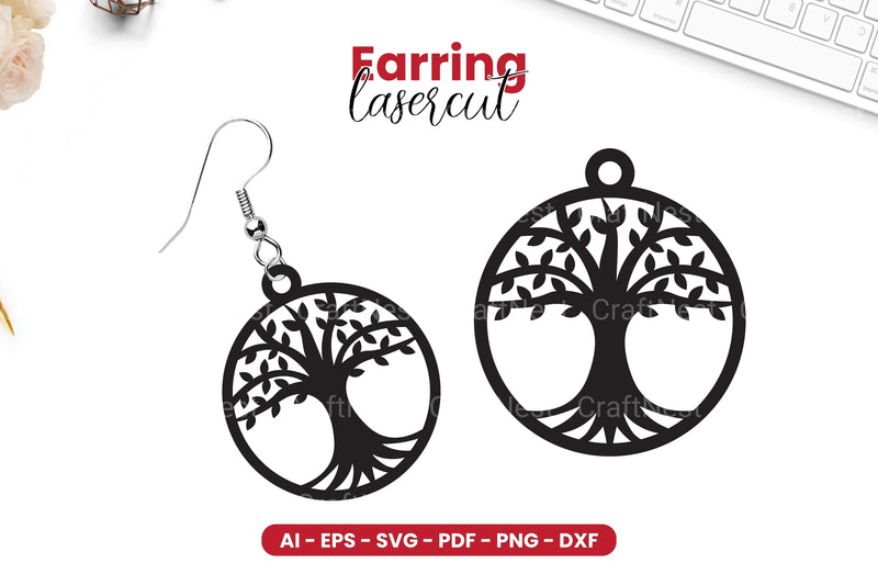 Earring Lasercut SVG Bundle - CraftNest - Digital Crafting and Art