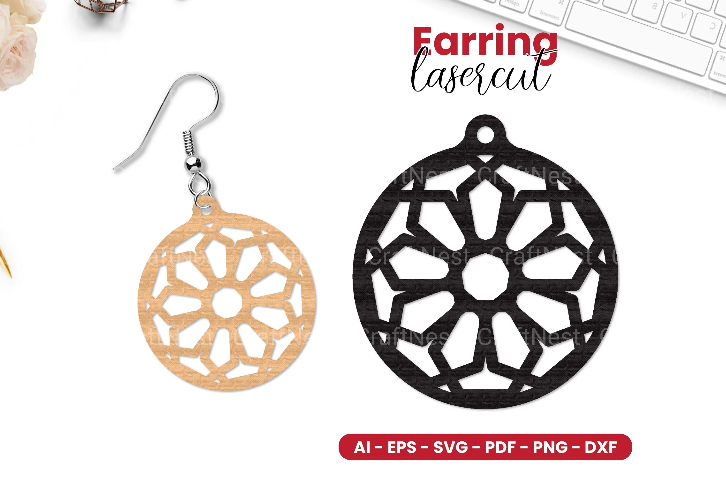 Earring Lasercut SVG Bundle - CraftNest - Digital Crafting and Art