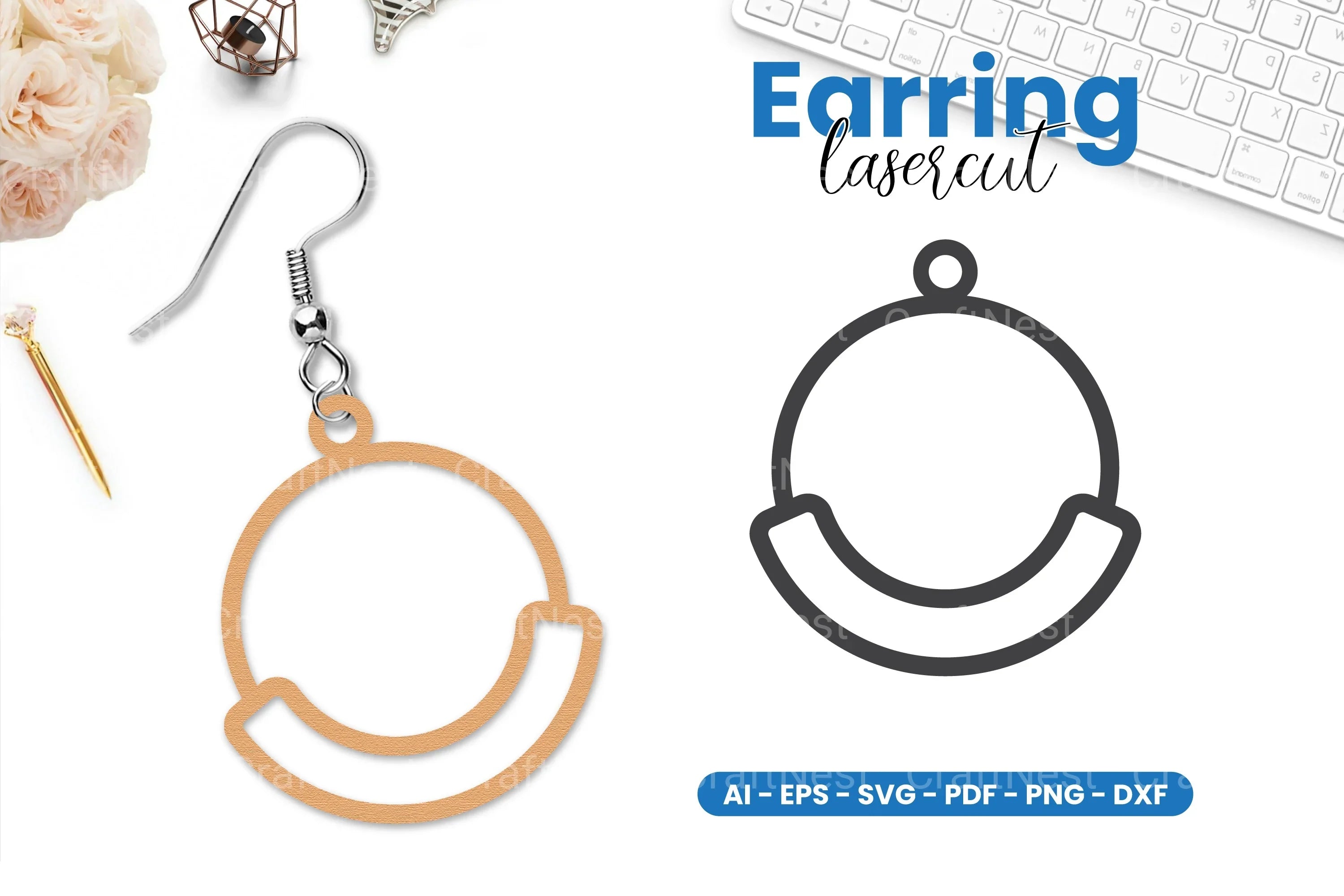 Earring Lasercut SVG Bundle - CraftNest - Digital Crafting and Art