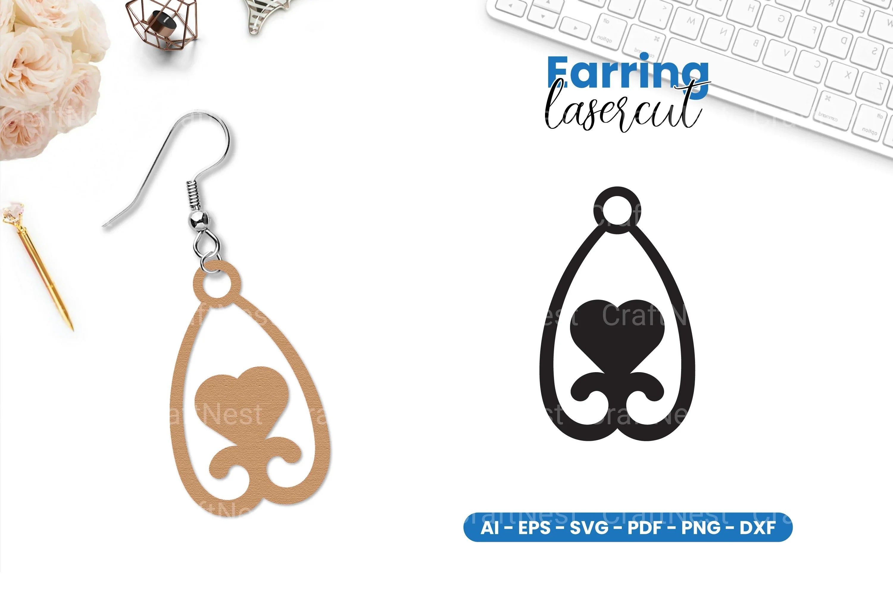 Earring Lasercut SVG Bundle - CraftNest - Digital Crafting and Art