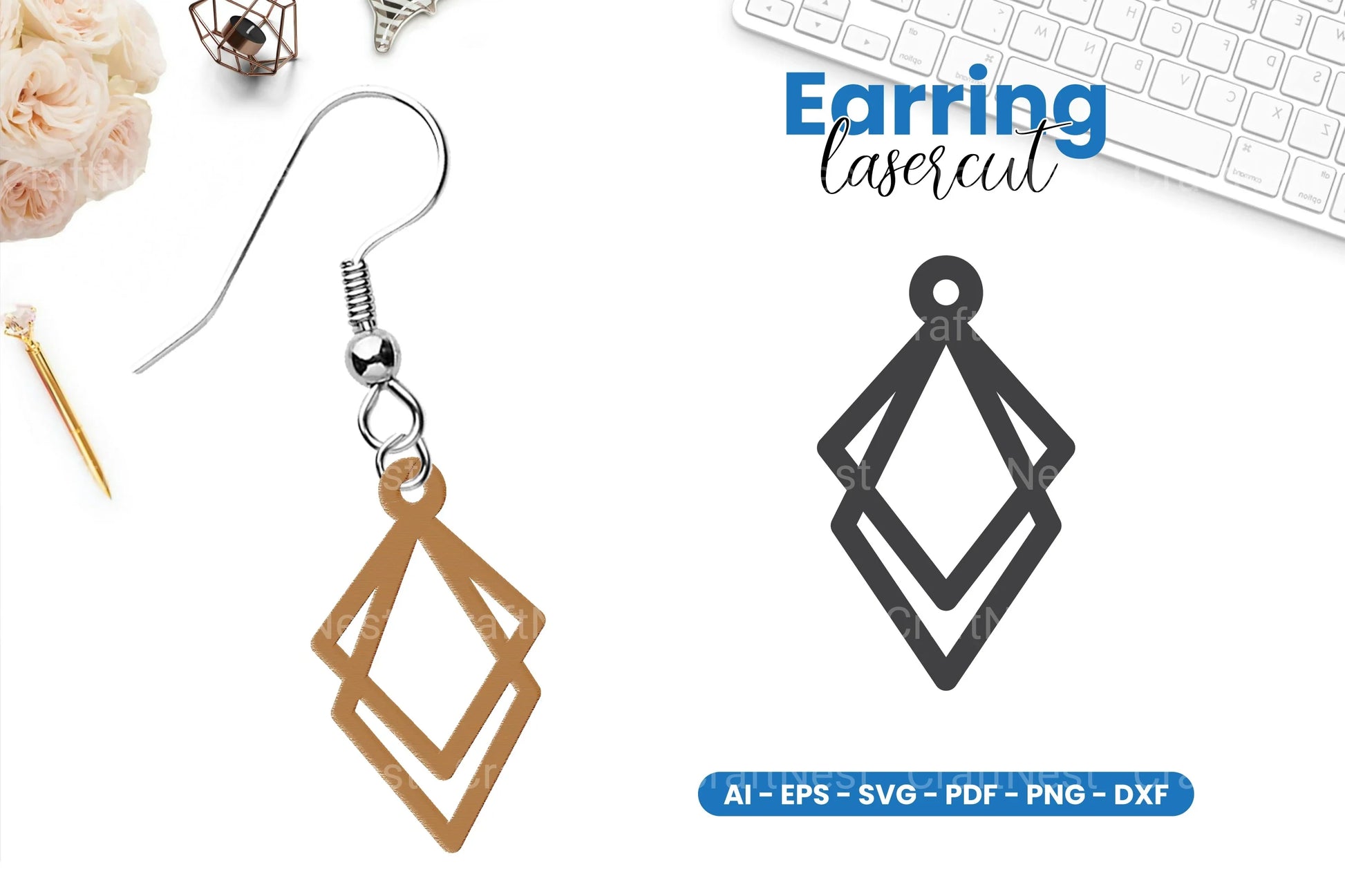Earring Lasercut SVG Bundle - 36 Designs - CraftNest - Digital Crafting and Art
