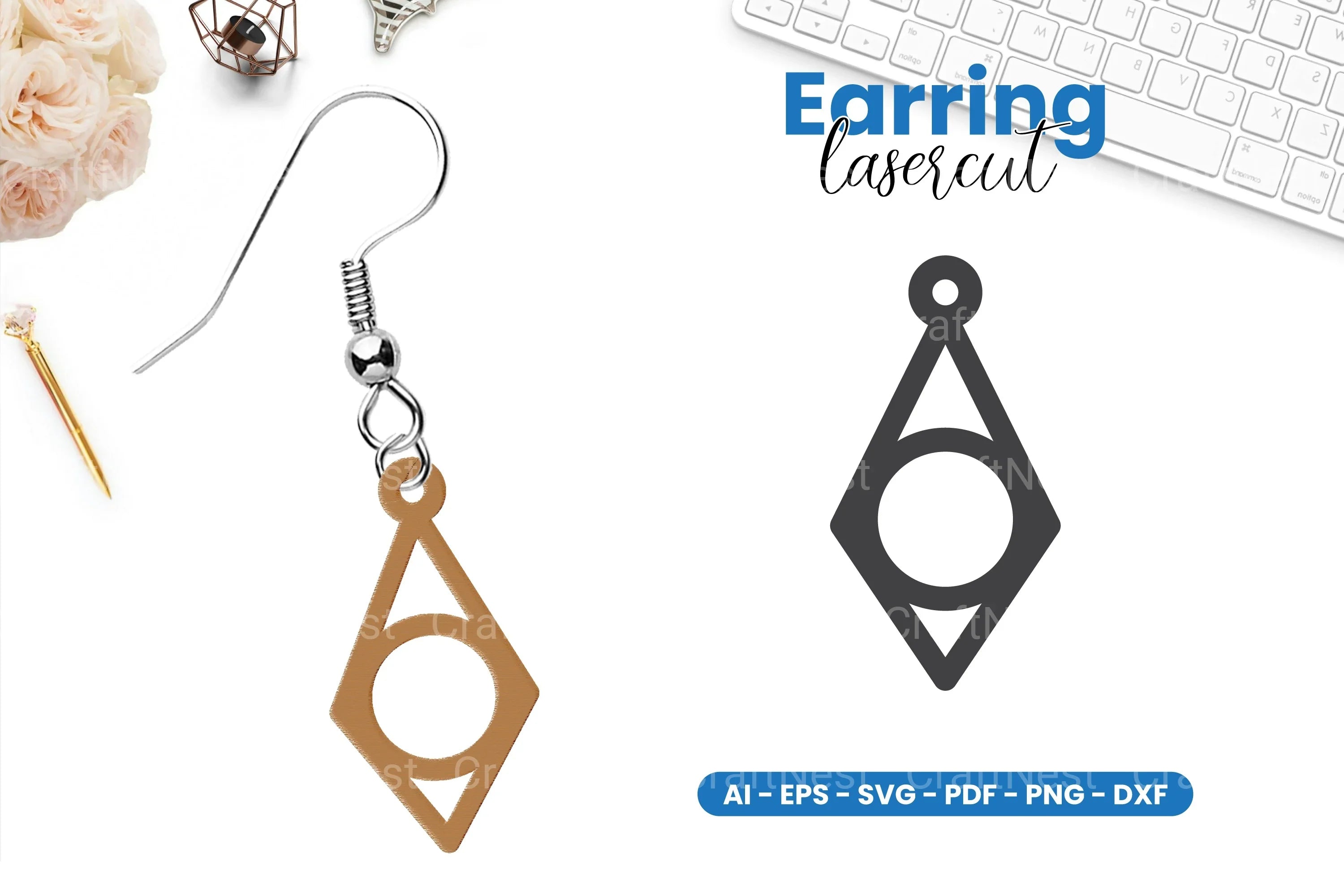Earring Lasercut SVG Bundle - CraftNest - Digital Crafting and Art