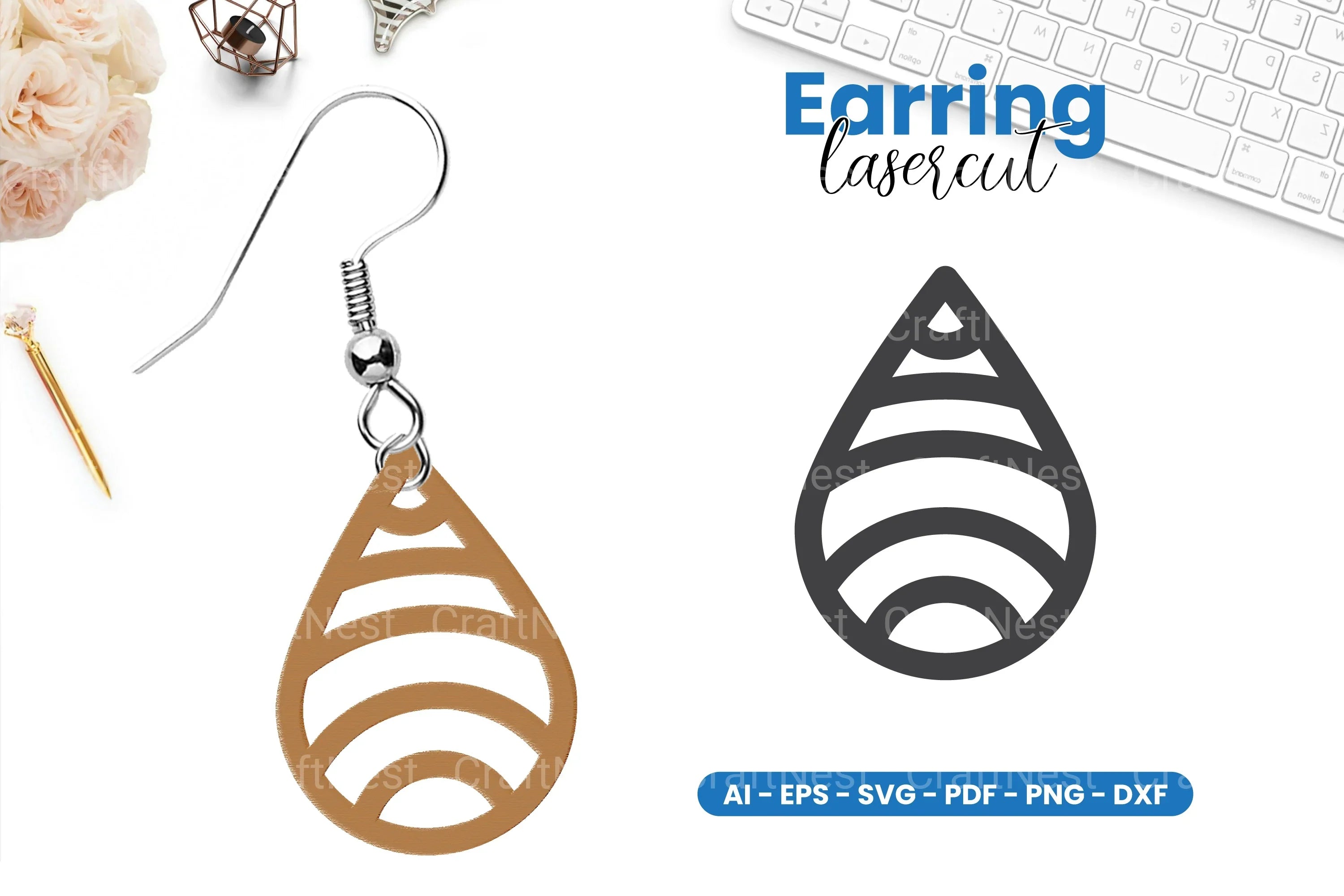 Earring Lasercut SVG Bundle - 41 Designs - CraftNest - Digital Crafting and Art