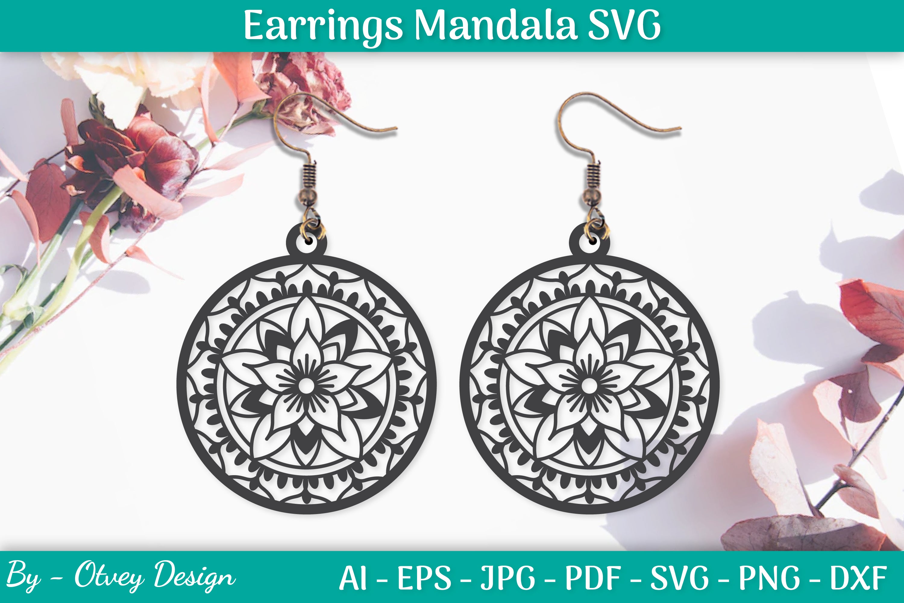 Mandala Earrings SVG Bundle