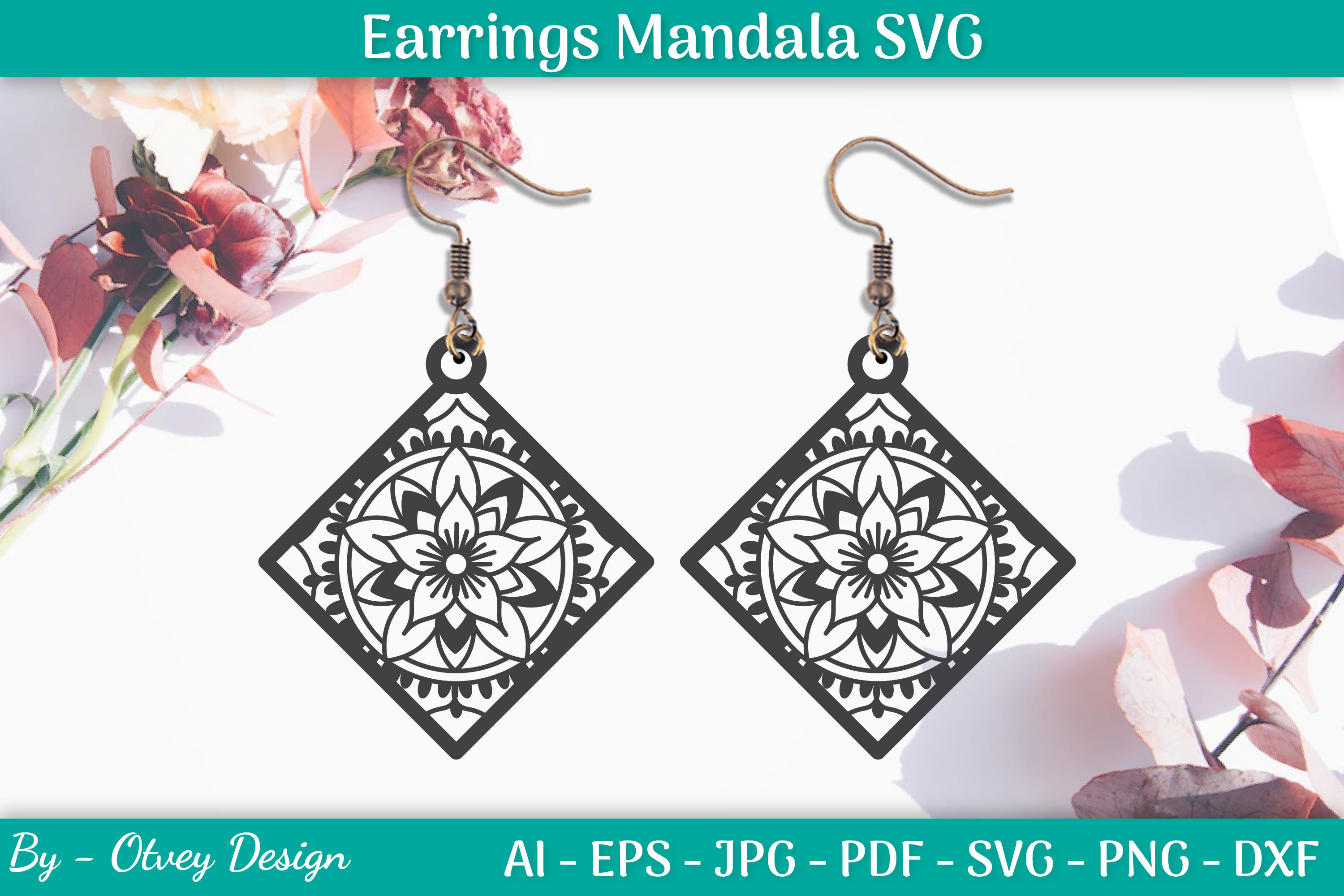 Mandala Earrings SVG Bundle