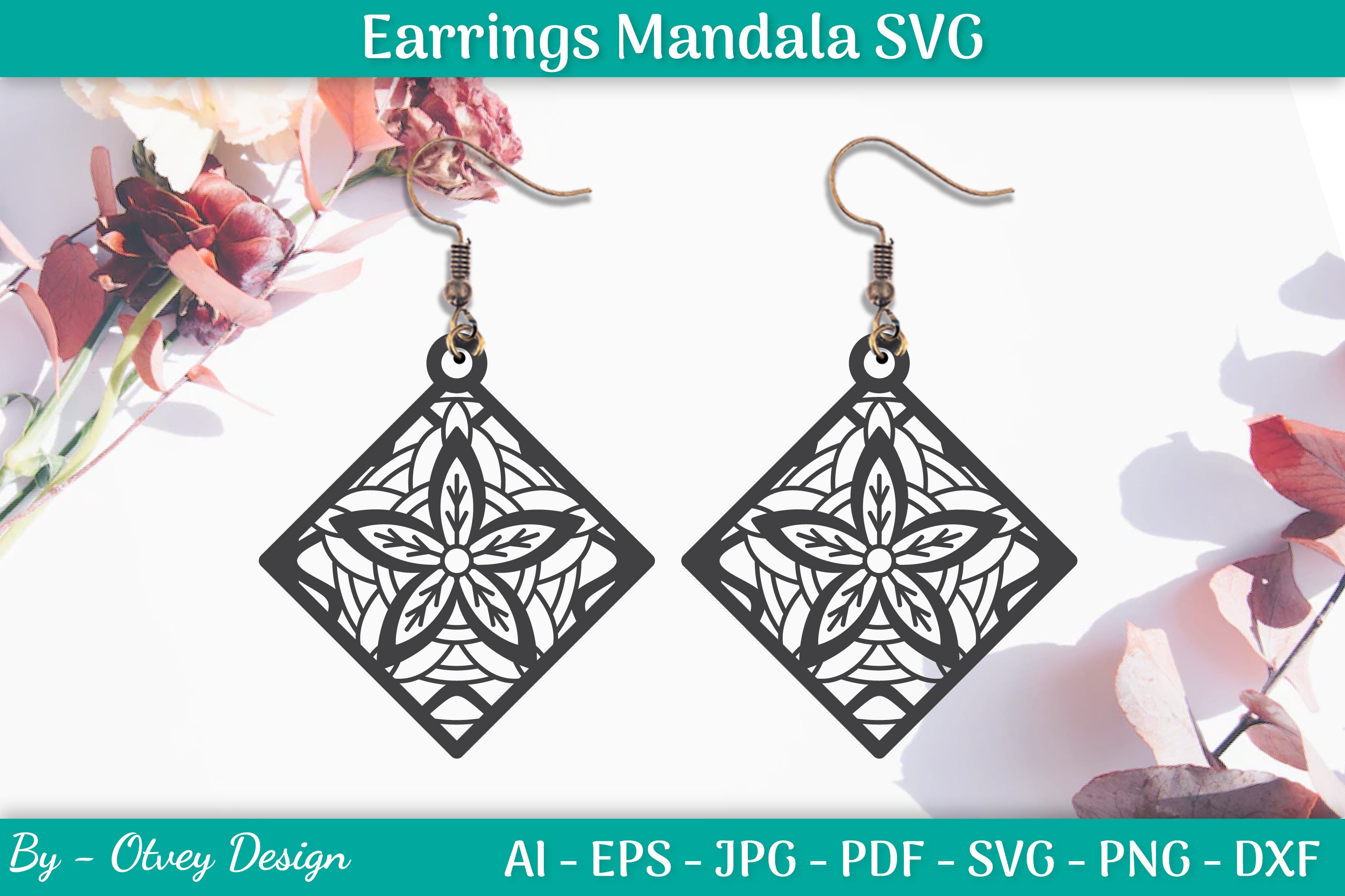 Mandala Earrings SVG Bundle