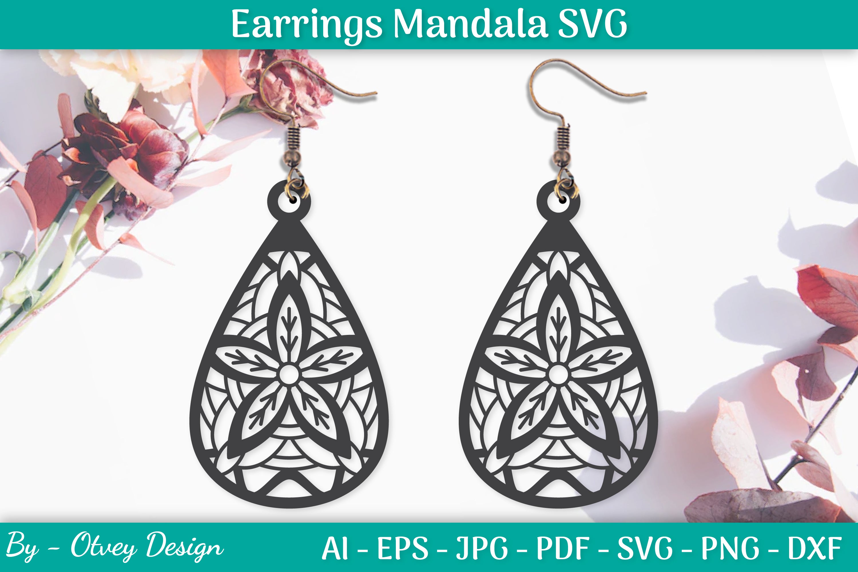 Mandala Earrings SVG Bundle