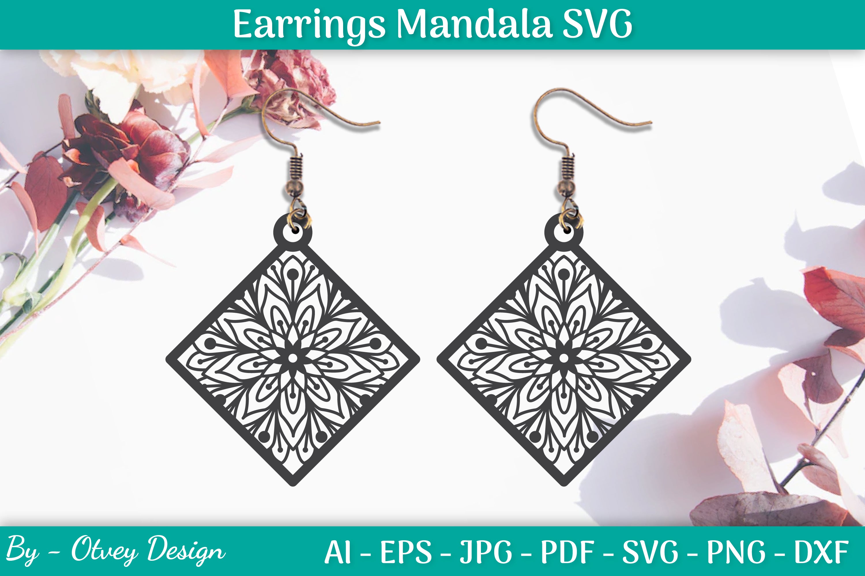 Mandala Earrings SVG Bundle