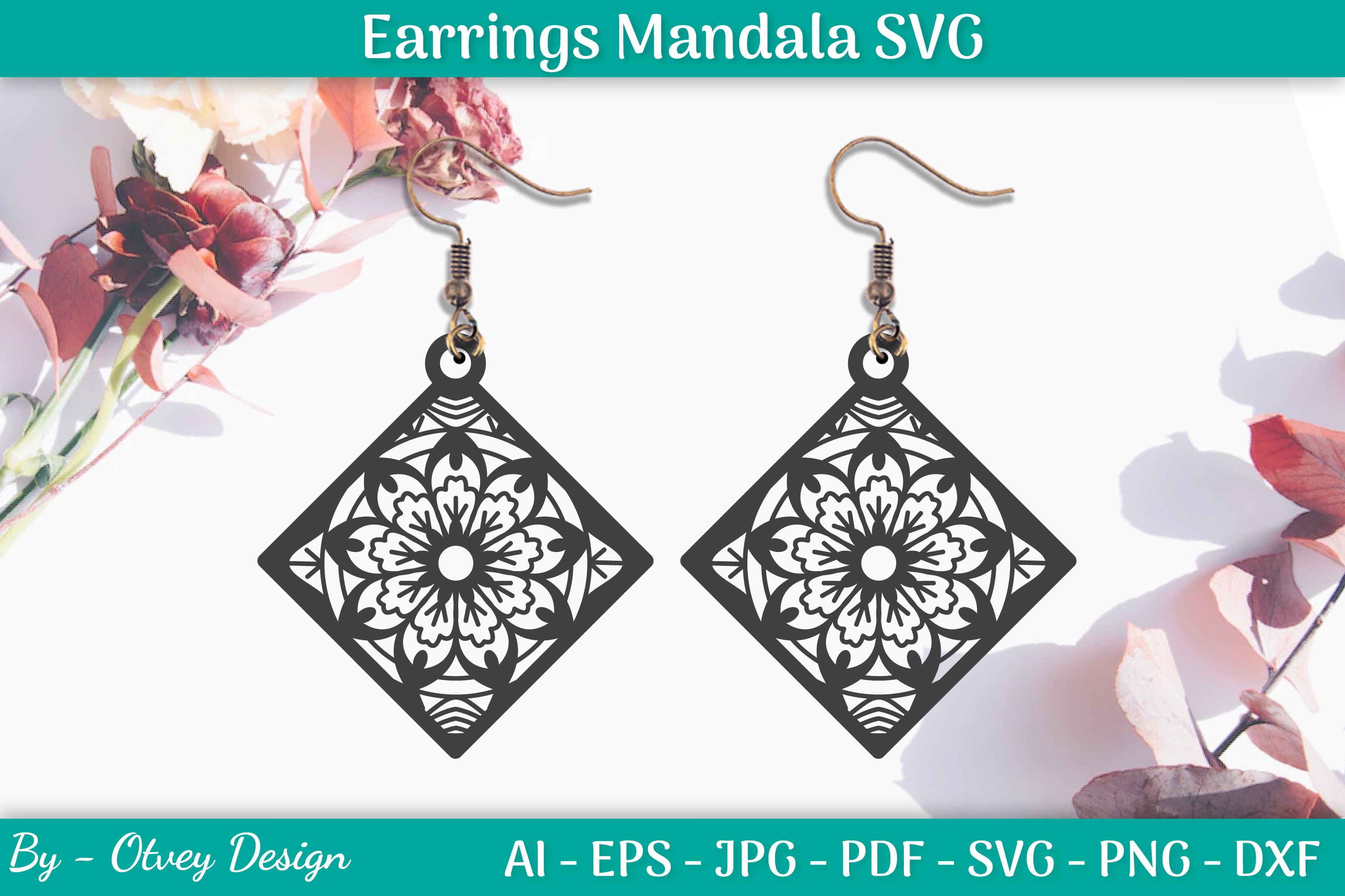 Mandala Earrings SVG Bundle