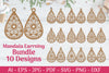 Mandala Earrings SVG Template Bundle