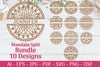 Mandala Split SVG Templates Bundle