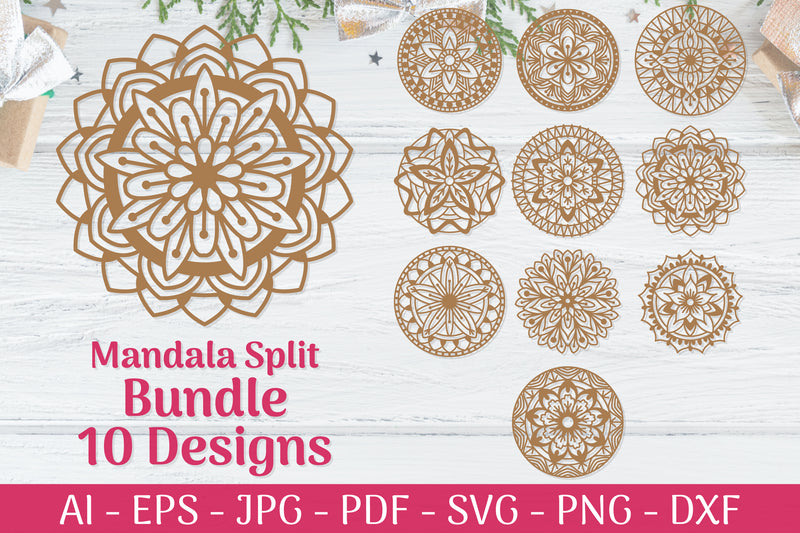 Mandala SVG Templates Bundle - CraftNest - Digital Crafting and Art