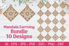 Mandala Earrings SVG Template Bundle