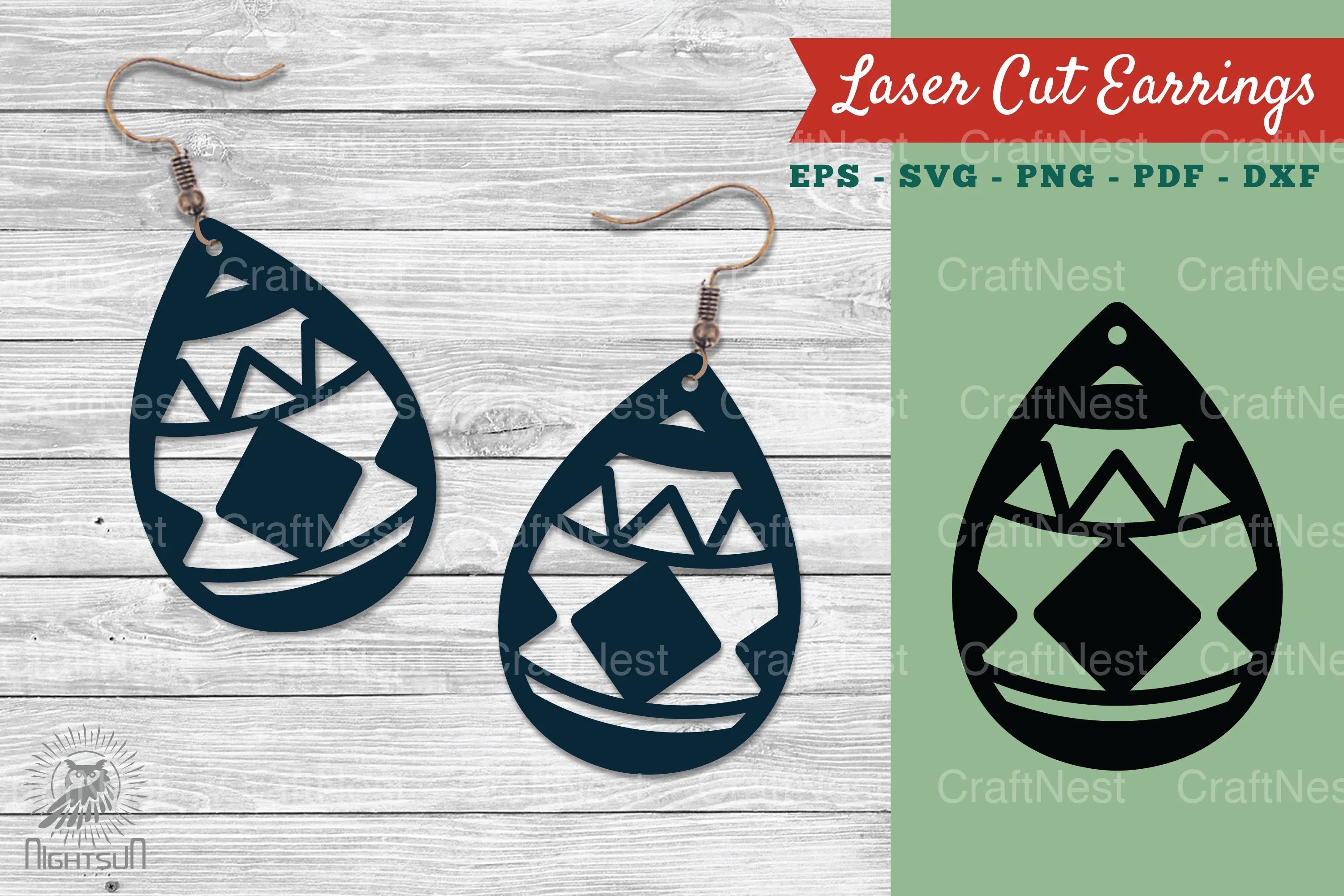 Earrings Design Laser Cut SVG Bundle - CraftNest - Digital Crafting and Art