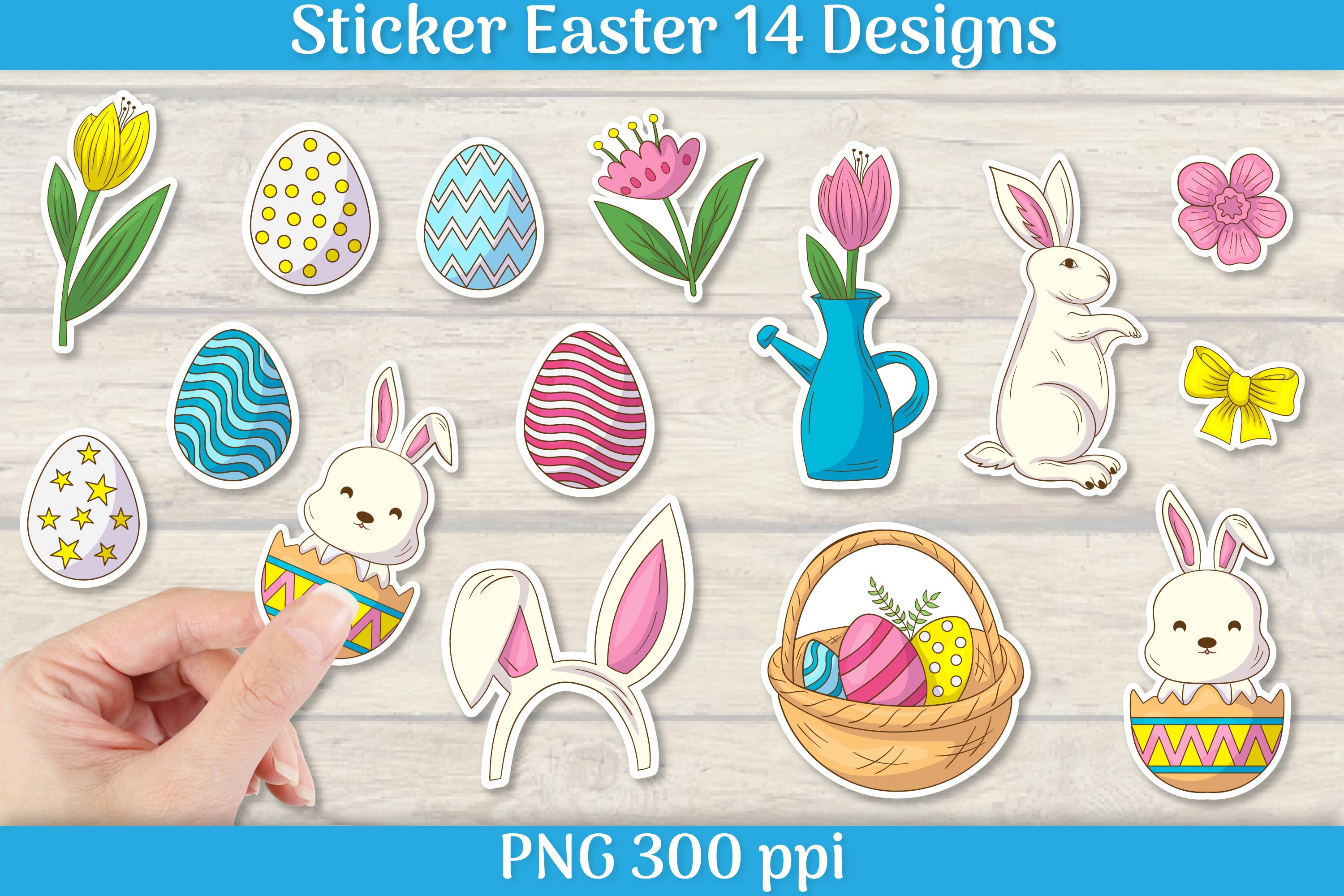 Easter Sticker Collection SVG Bundle