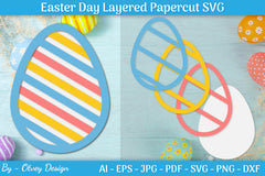Easter Egg Layered Papercut SVG Bundle 2 - CraftNest - Digital Crafting and Art