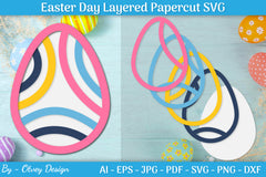 Easter Egg Layered Papercut SVG Bundle 3 - CraftNest - Digital Crafting and Art