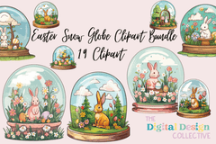 Easter Snow Globe Clipart Bundle - CraftNest - Digital Crafting and Art