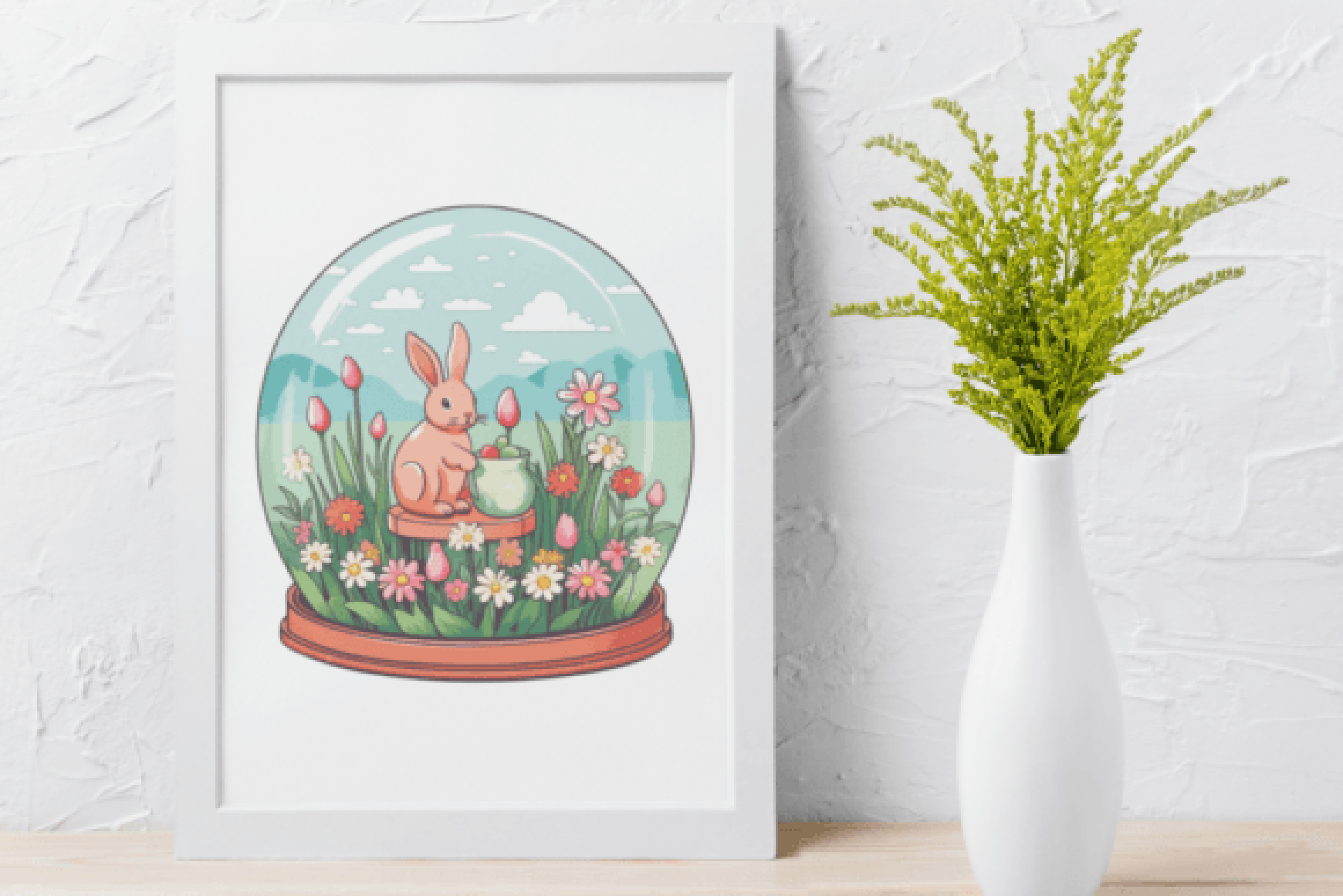 Easter Snow Globe Clipart Bundle