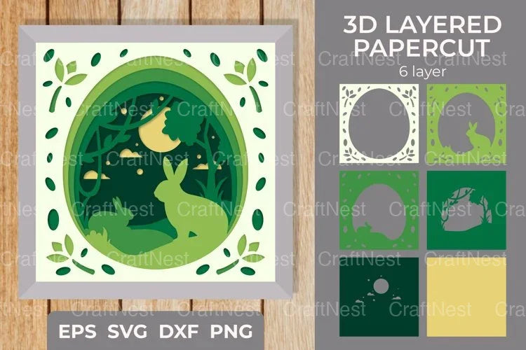 Easter 3D Shadow Box Design Bundle - CraftNest - Digital Crafting and Art