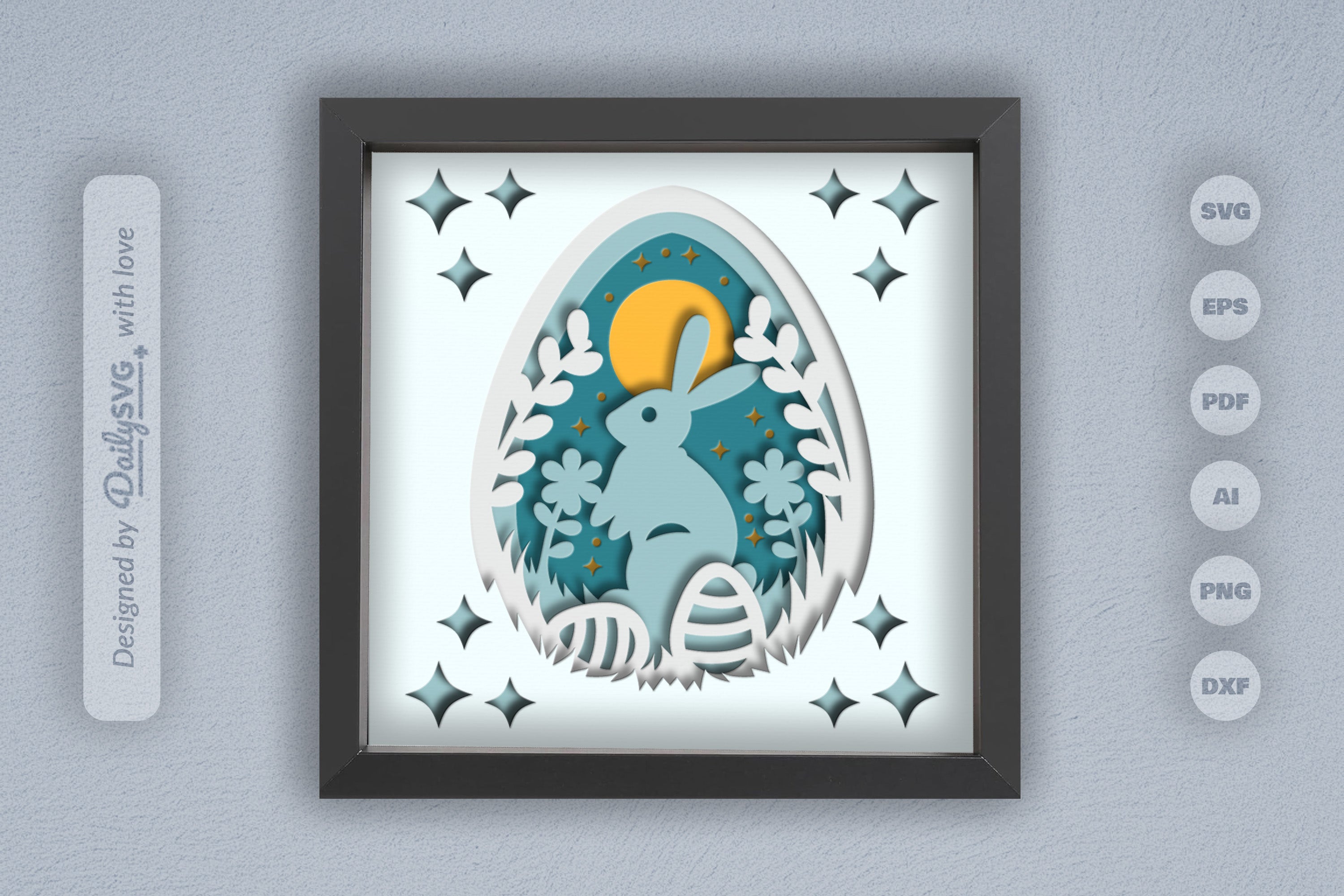 Easter Bunny Papercut SVG Bundle 1