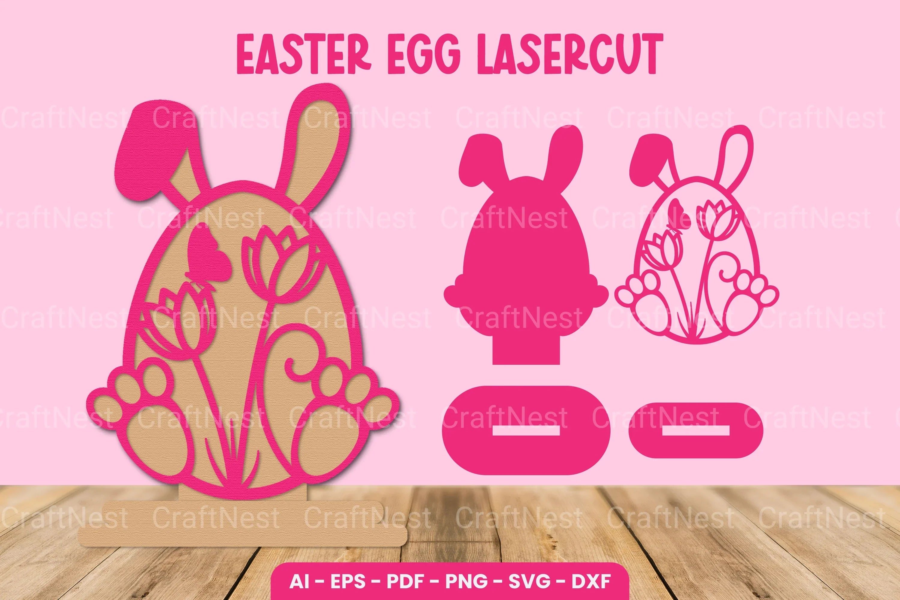 Easter Egg Laser Cut SVG Bundle Clipart - CraftNest - Digital Crafting and Art