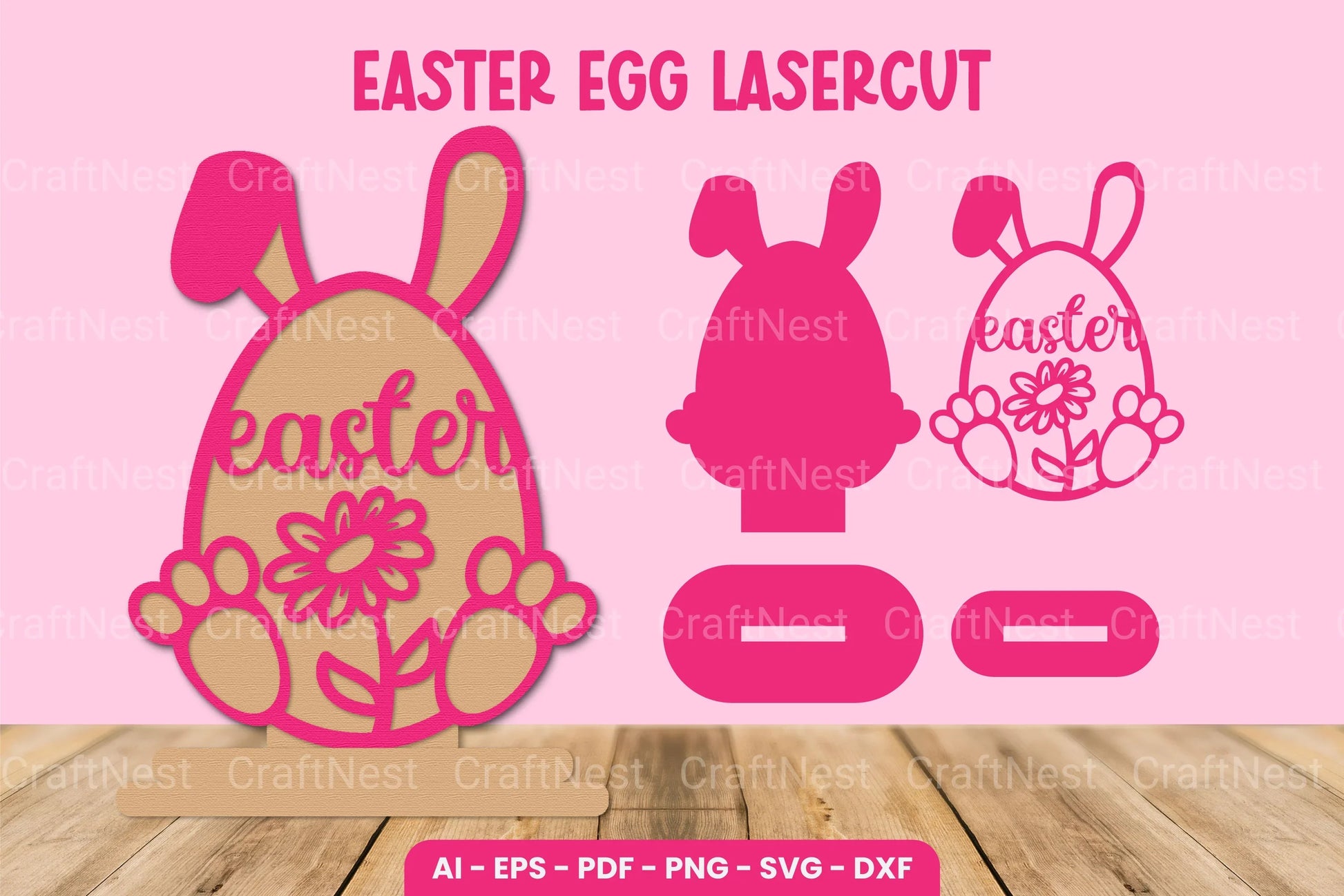 Easter Egg Laser Cut SVG Bundle - CraftNest - Digital Crafting and Art