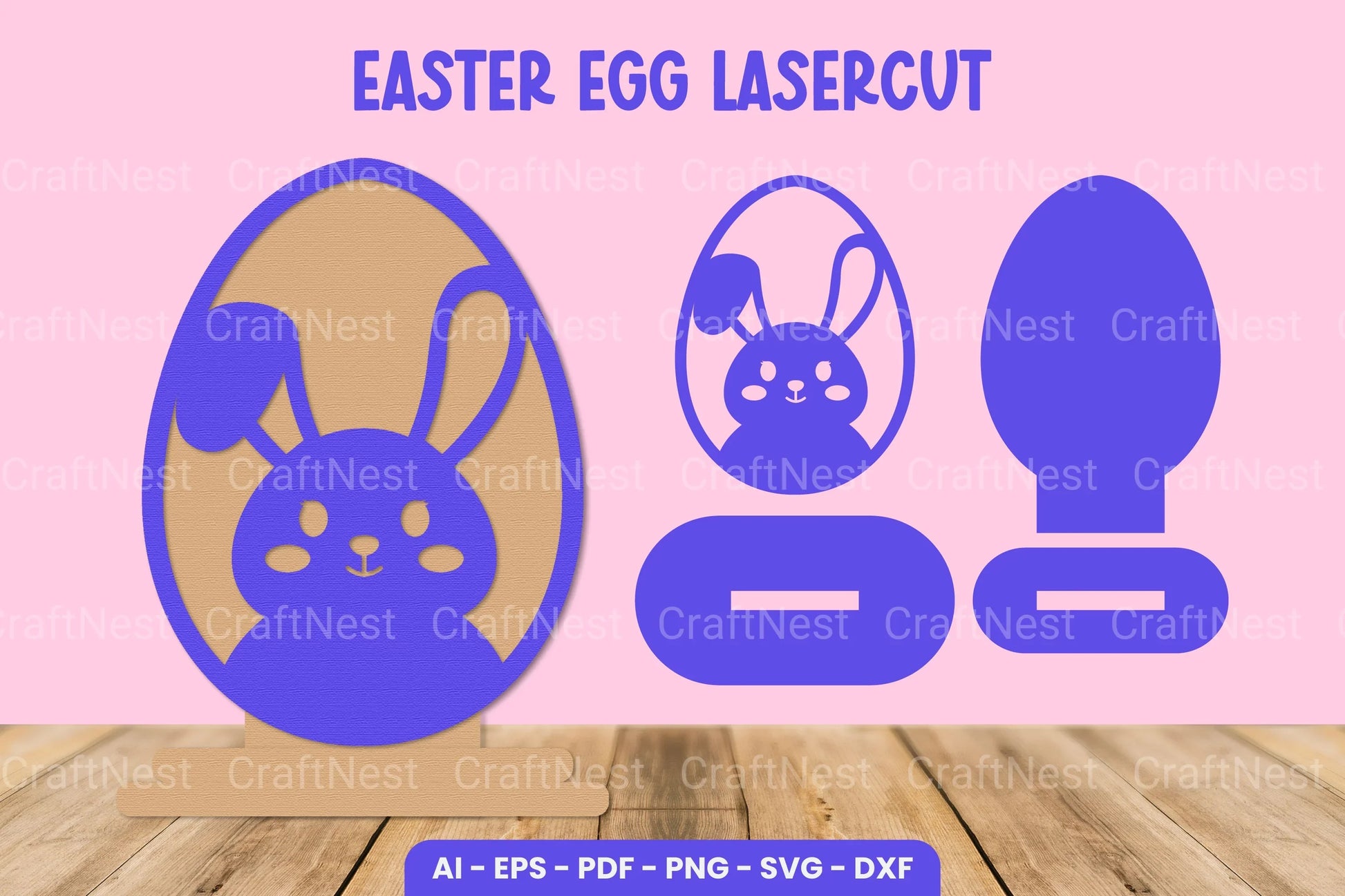 Easter Egg Laser Cut SVG Bundle - CraftNest - Digital Crafting and Art