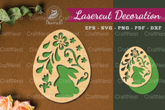 Easter Egg Laser Cut Decoration Bundle - CraftNest - Digital Crafting and Art