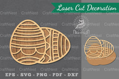 Easter Egg Laser Cut Decoration Bundle - CraftNest - Digital Crafting and Art