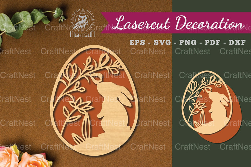 Easter Egg Laser Cut Decoration Bundle - CraftNest - Digital Crafting and Art