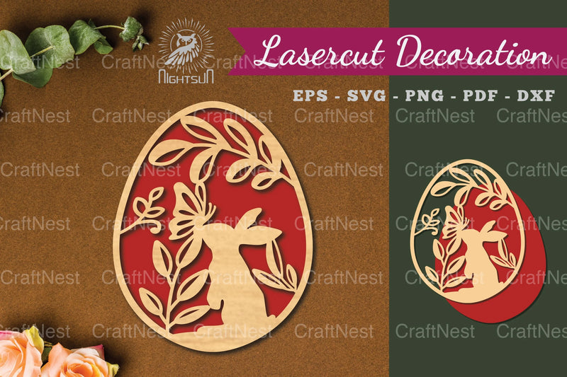 Easter Egg Laser Cut Decoration Bundle - CraftNest - Digital Crafting and Art